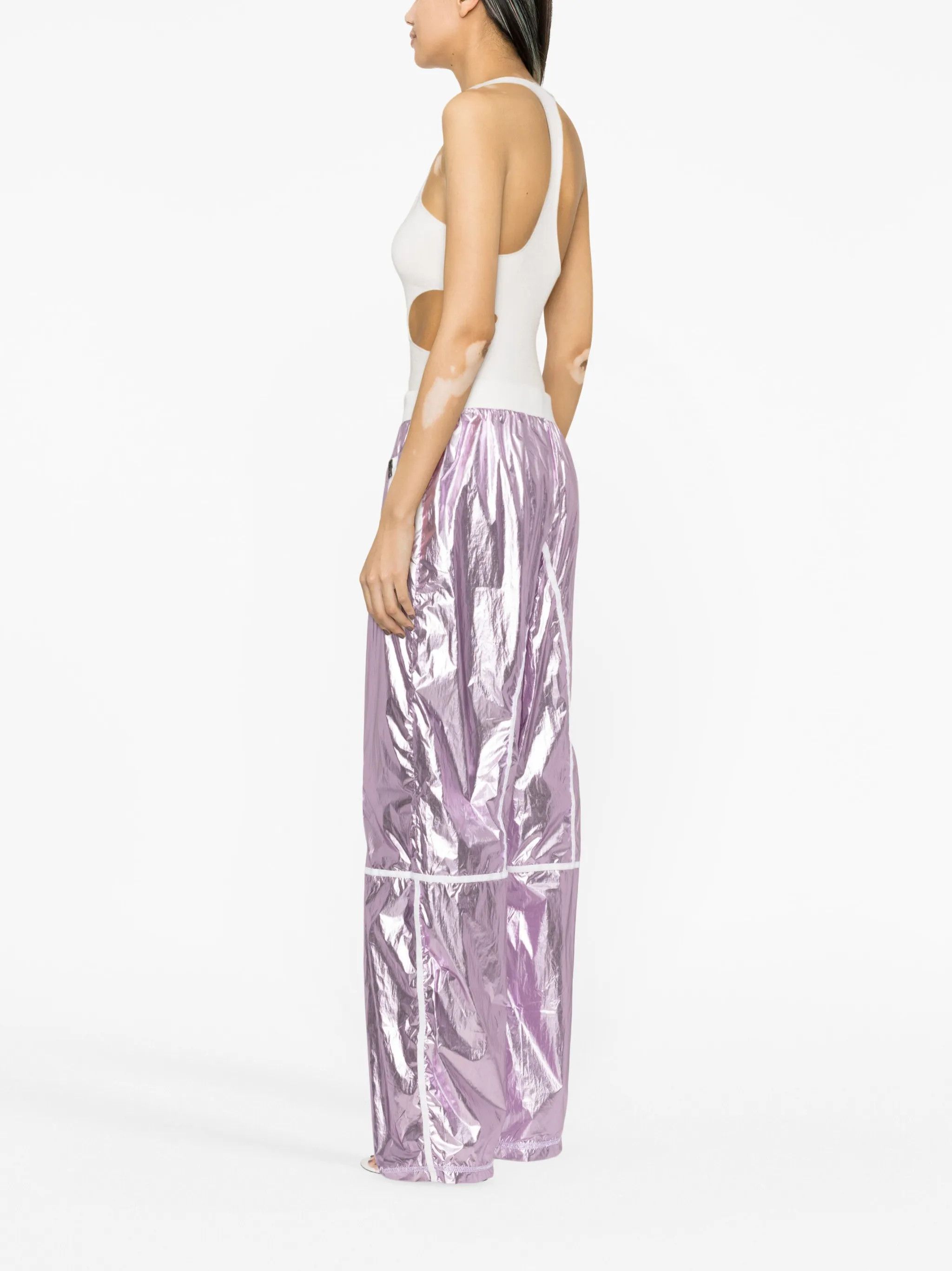 Tom Ford o1w1db10225 PAW518 Laminated Track Pant in Purple Size 26" / US 2 / IT 38 - 4 Thumbnail