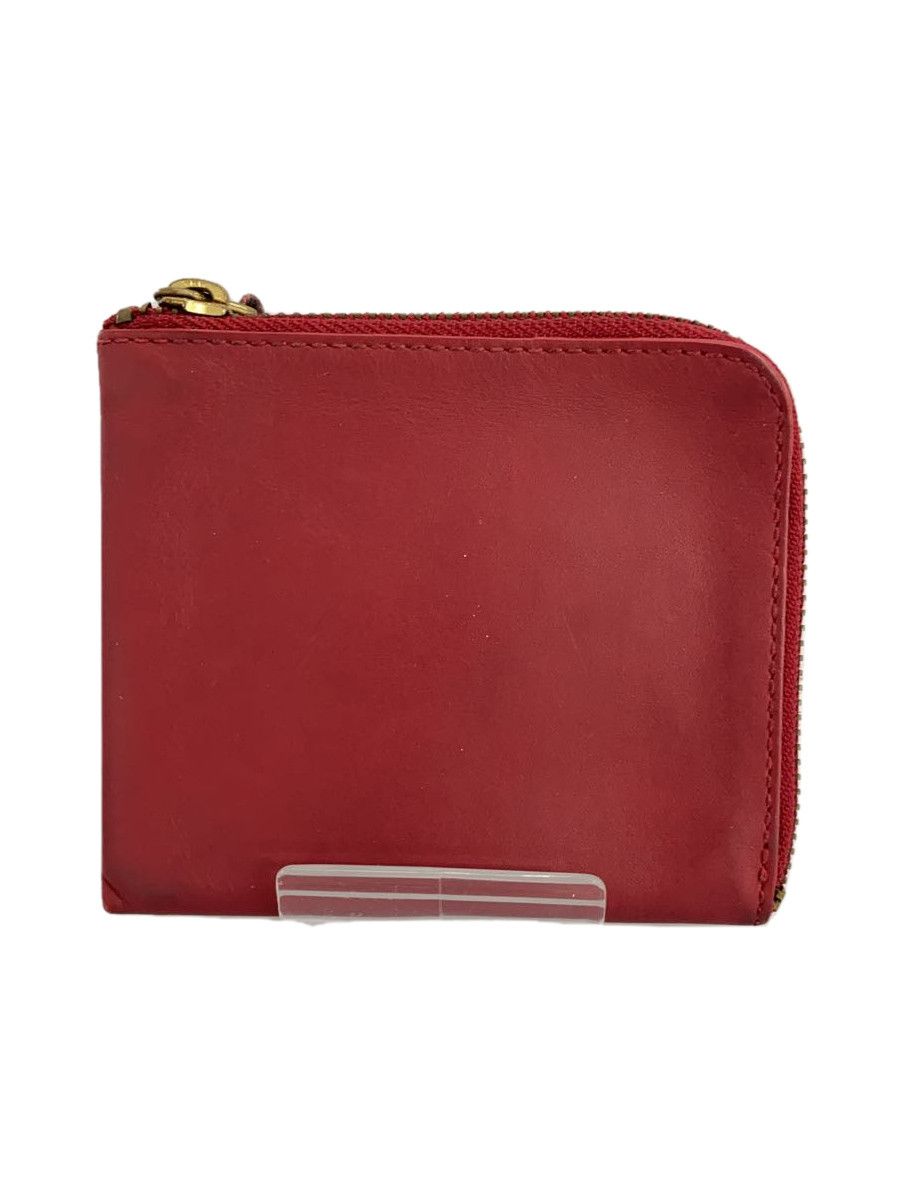 Wallet Zip Plain Leather Red