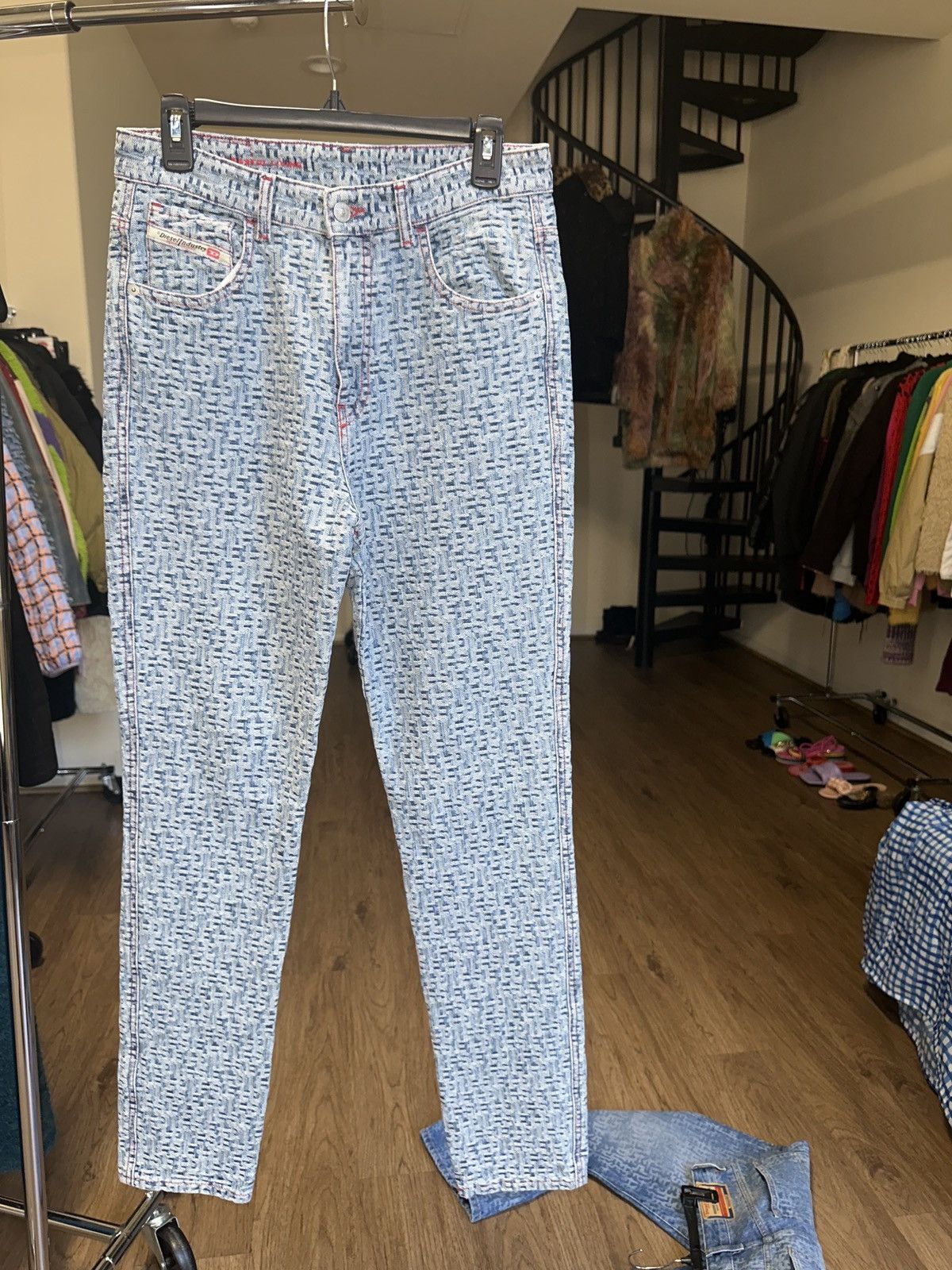 Diesel $560 New season Monogram embossed logo denim Size US 30 / EU 46 - 4 Thumbnail