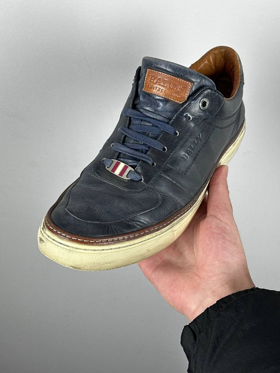 Bally BALLY Blue Leather Sneakers Men’s Shoes Size US 9 Size US 9 / EU 42 - 2 Thumbnail