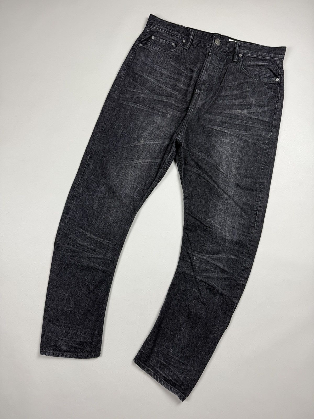 Allsaints × Japanese Brand Allsaints Black NLS Split Men’s Jeans Size 32 Size US 32 / EU 48 - 4 Thumbnail