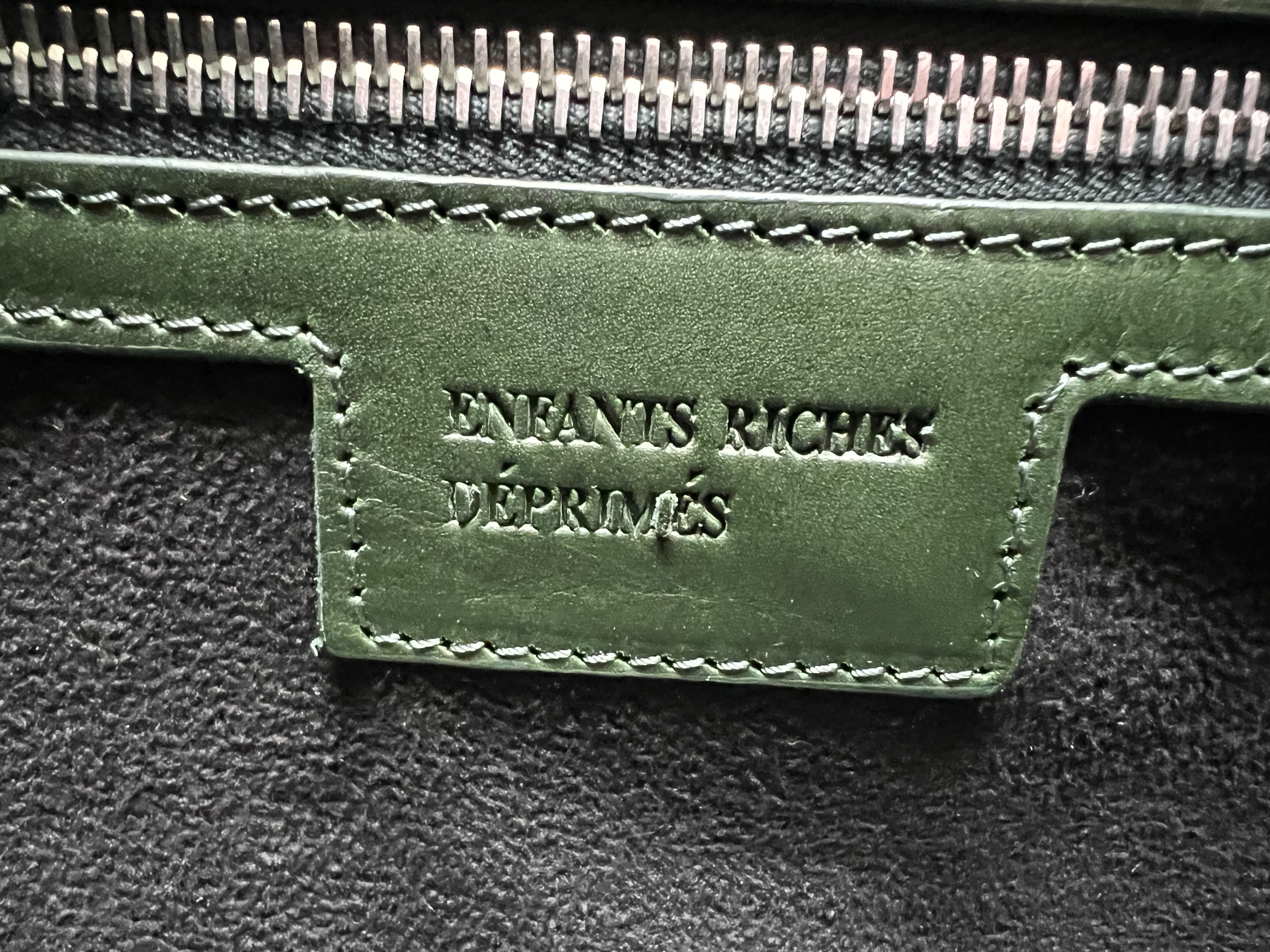 Enfants Riches Deprimes Enfants Riches Deprimes Leather Bowling Bag in Green Size ONE SIZE - 14 Thumbnail
