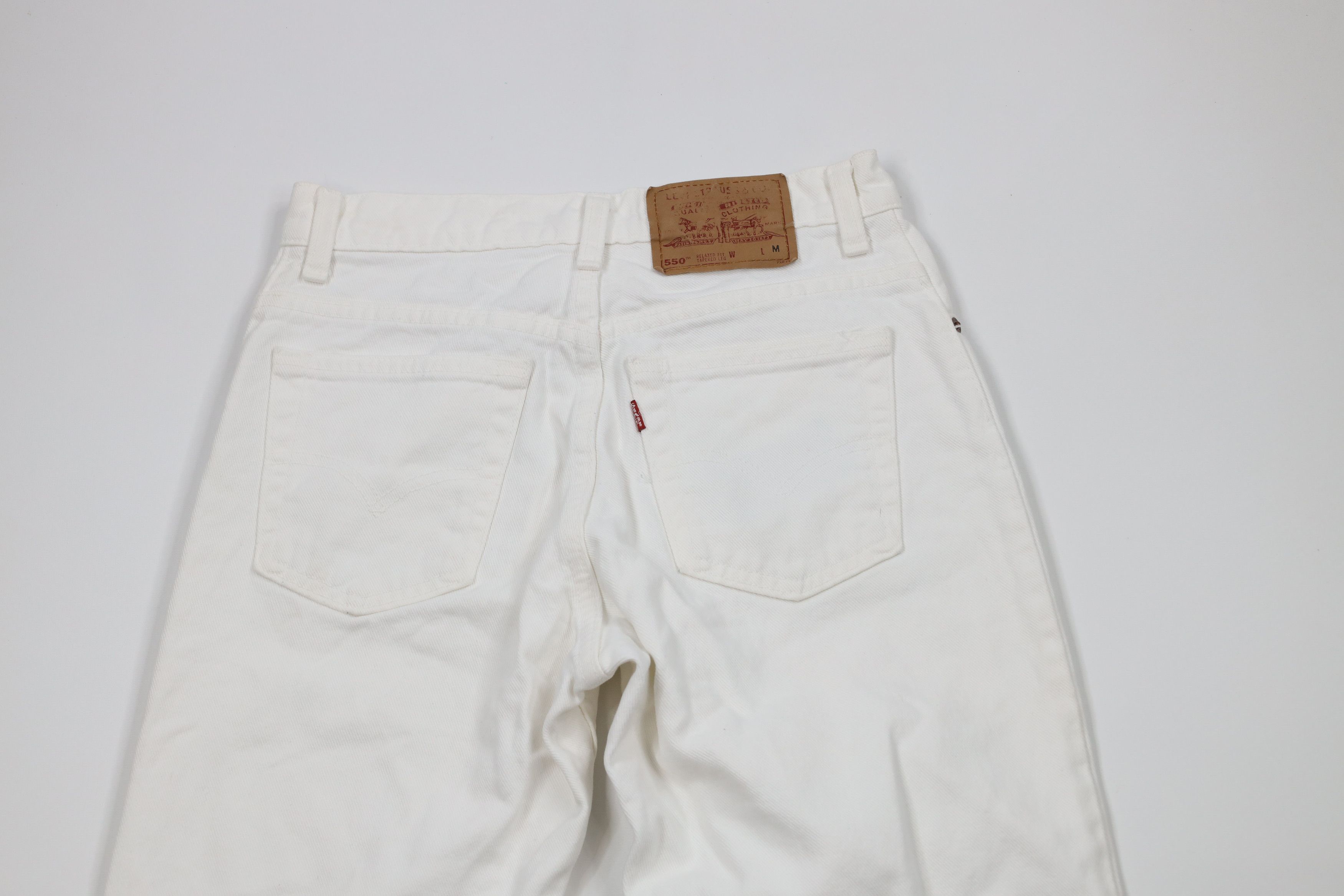 Levi's × Vintage Vintage 90s Levis 550 Fit Tapered Leg Denim Jeans White USA Size 28" / US 6 / IT 42 - 11 Thumbnail