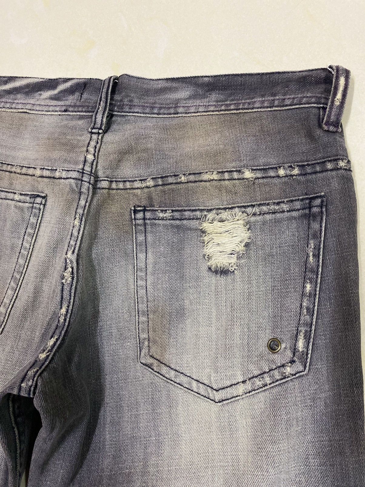 If Six Was Nine × Japanese Brand × Le Grande Bleu (L.G.B.) Grail🔥Japanese Brand Midas Distressed Ripped Flared Denim Size US 30 / EU 46 - 10 Thumbnail