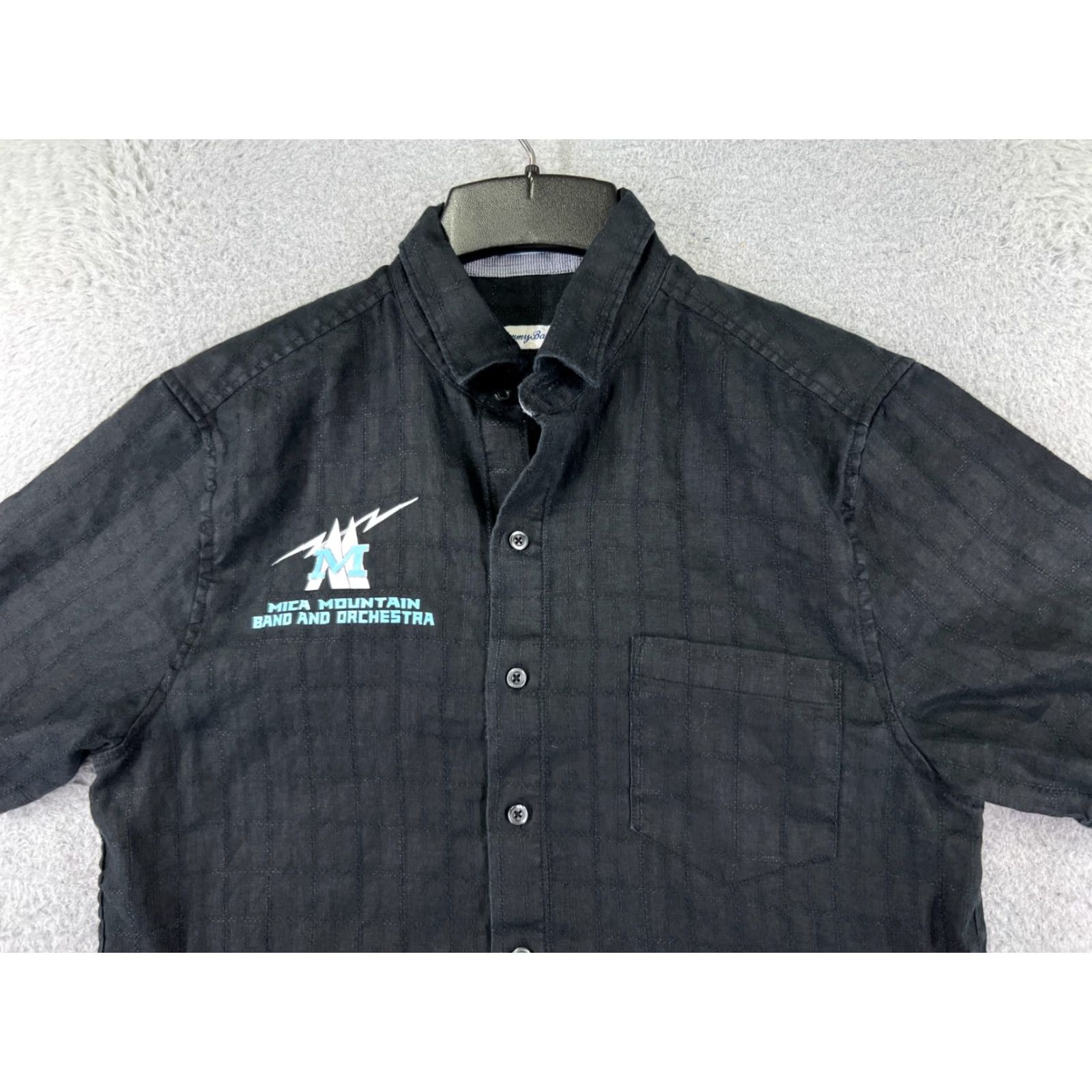 Tommy Bahama Tommy Bahama Shirt Men Small Black Geometric Button Up Linen Hawaiian READ Size US S / EU 44-46 / 1 - 4 Thumbnail