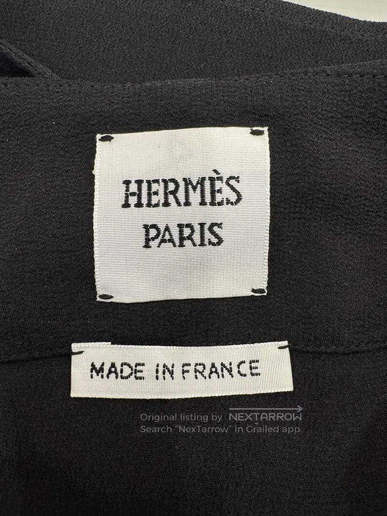 Hermes Hermes Black women's mulberry silk skirt with metal buckle Size 42" / US 20 - 4 Thumbnail