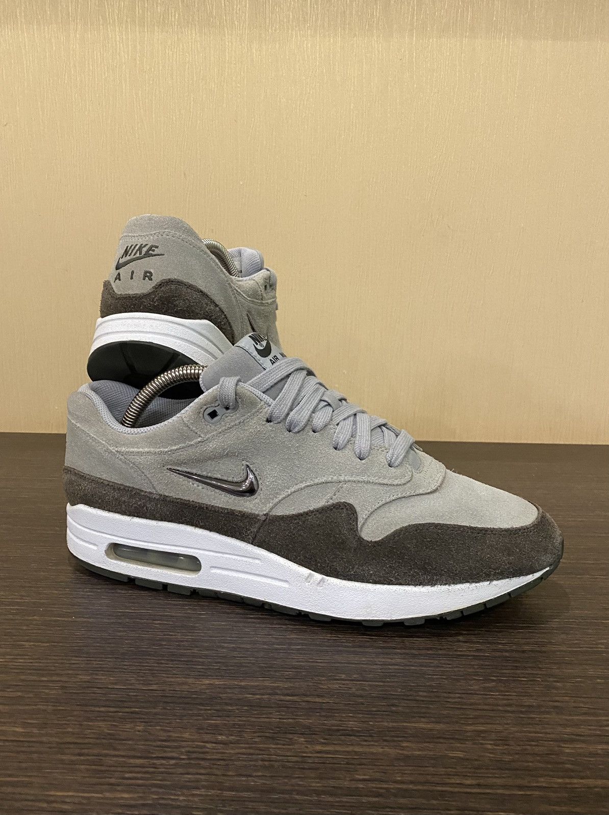 レア NIKE air max1 premium Sc jewel chrome Nike Air Max 1 Jewel Black Chrome Men's - 918354-005 - US
