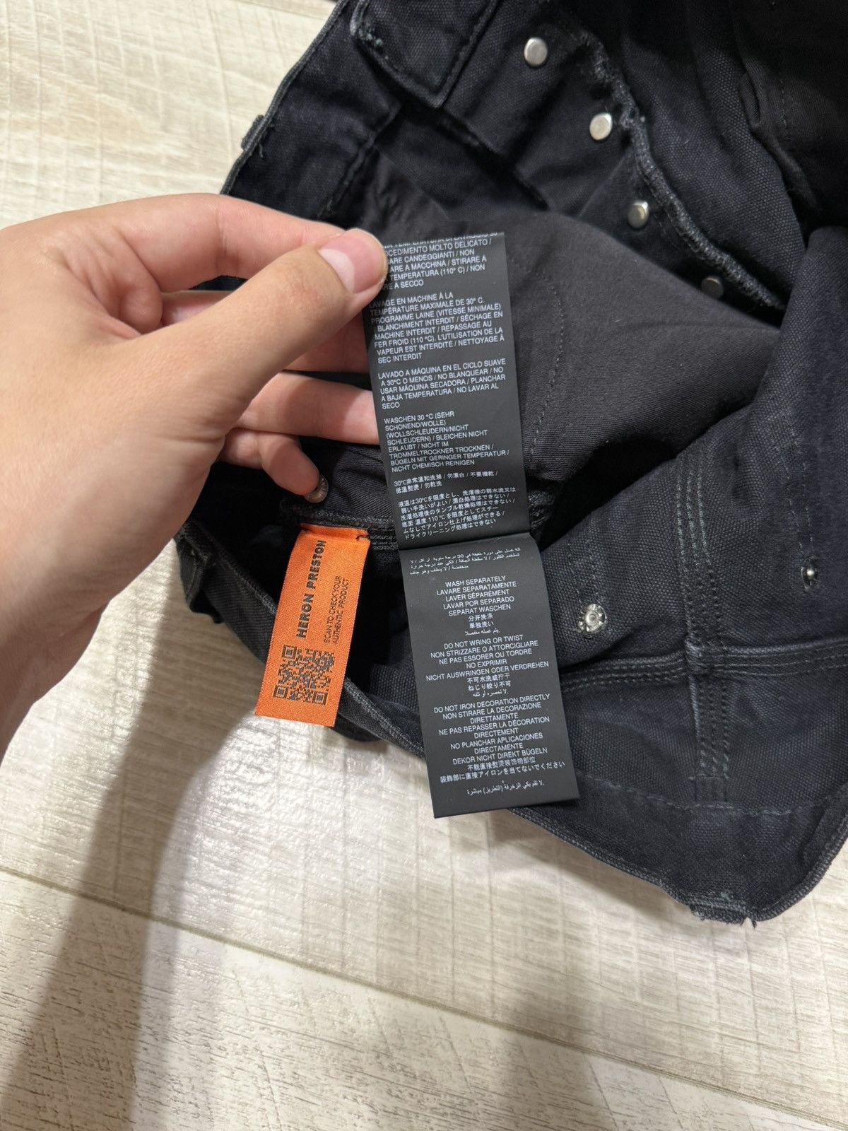 Heron Preston Heron Preston Carpenter Black Jeans Size US 33 - 8 Thumbnail