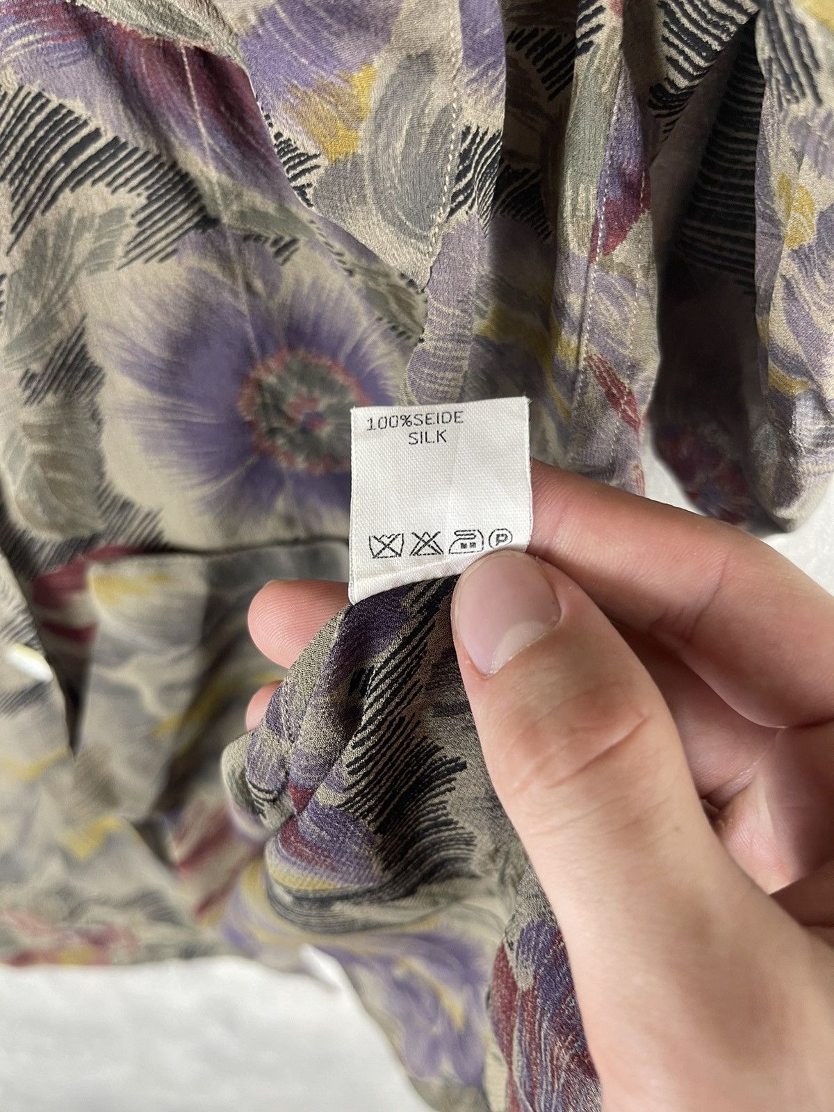 Jil Sander Jil Sander+ Floral Silk Short Sleeve Vintage Boxy Shirt Size XS / US 0-2 / IT 36-38 - 9 Thumbnail