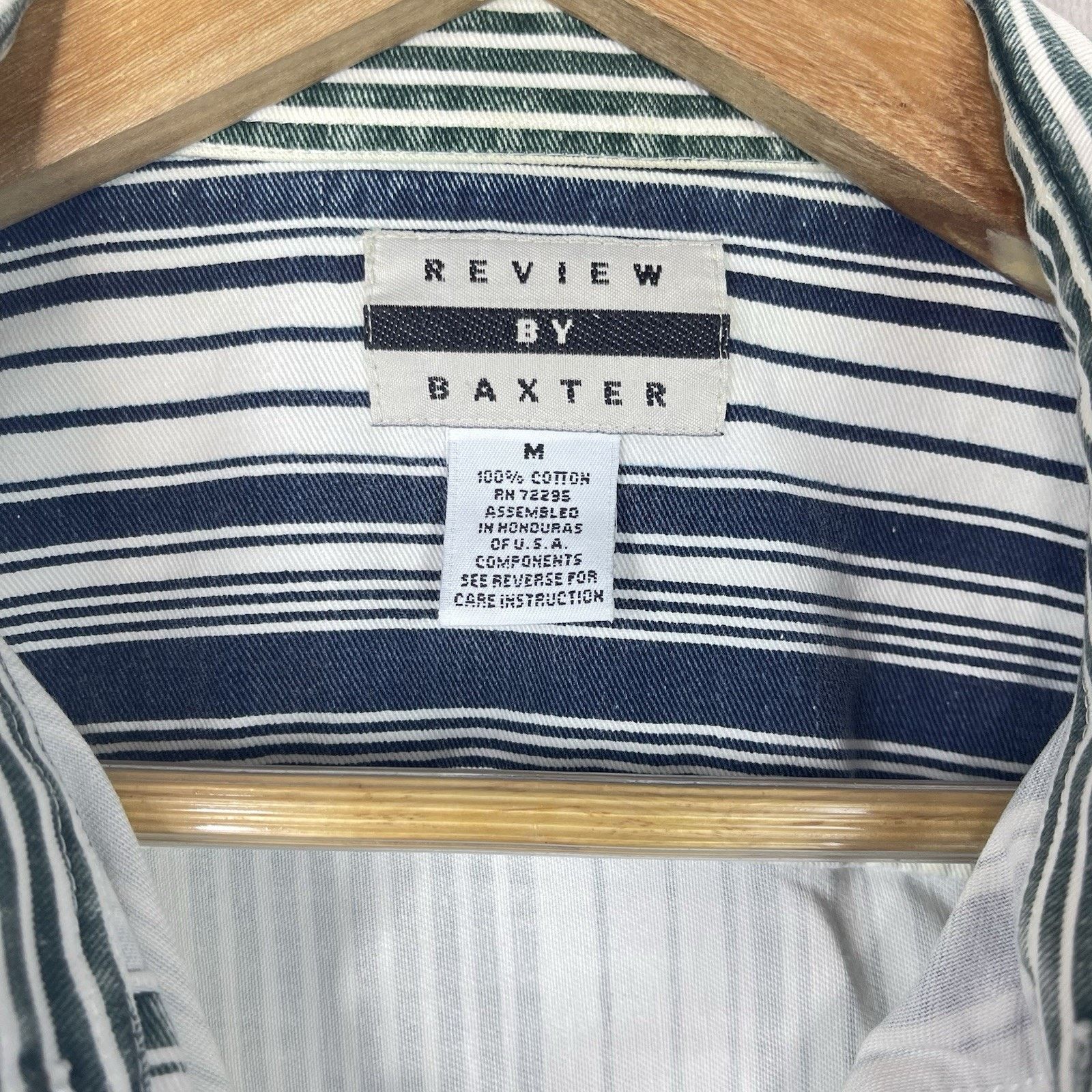 Other Review by Baxter Men's Striped Oversized Denim Shirt 90s Size US M / EU 48-50 / 2 - 3 Thumbnail