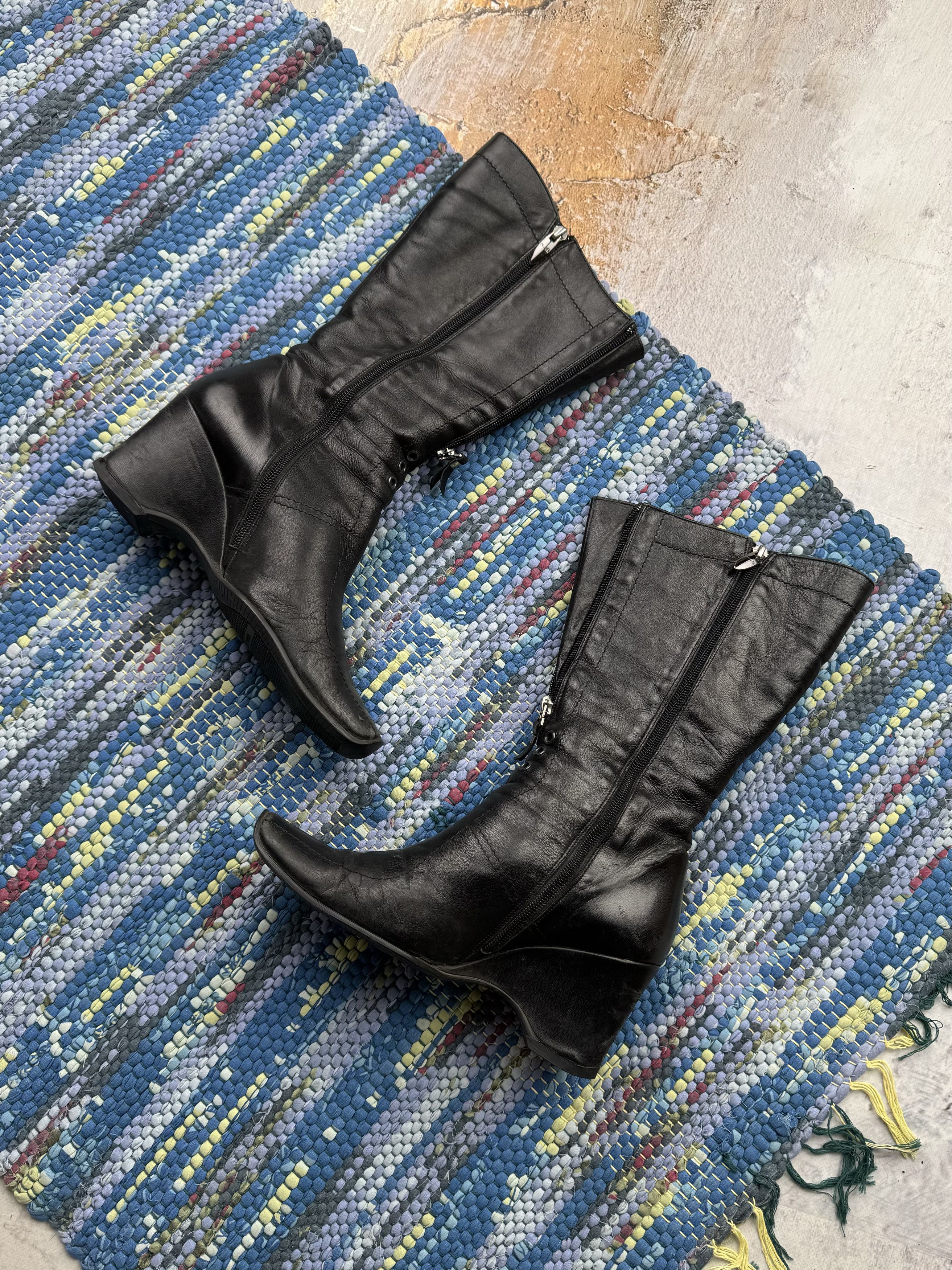 Vintage Vintage Leather Futuristic Boots A722D4(209) Size US 8 / IT 38 - 5 Thumbnail