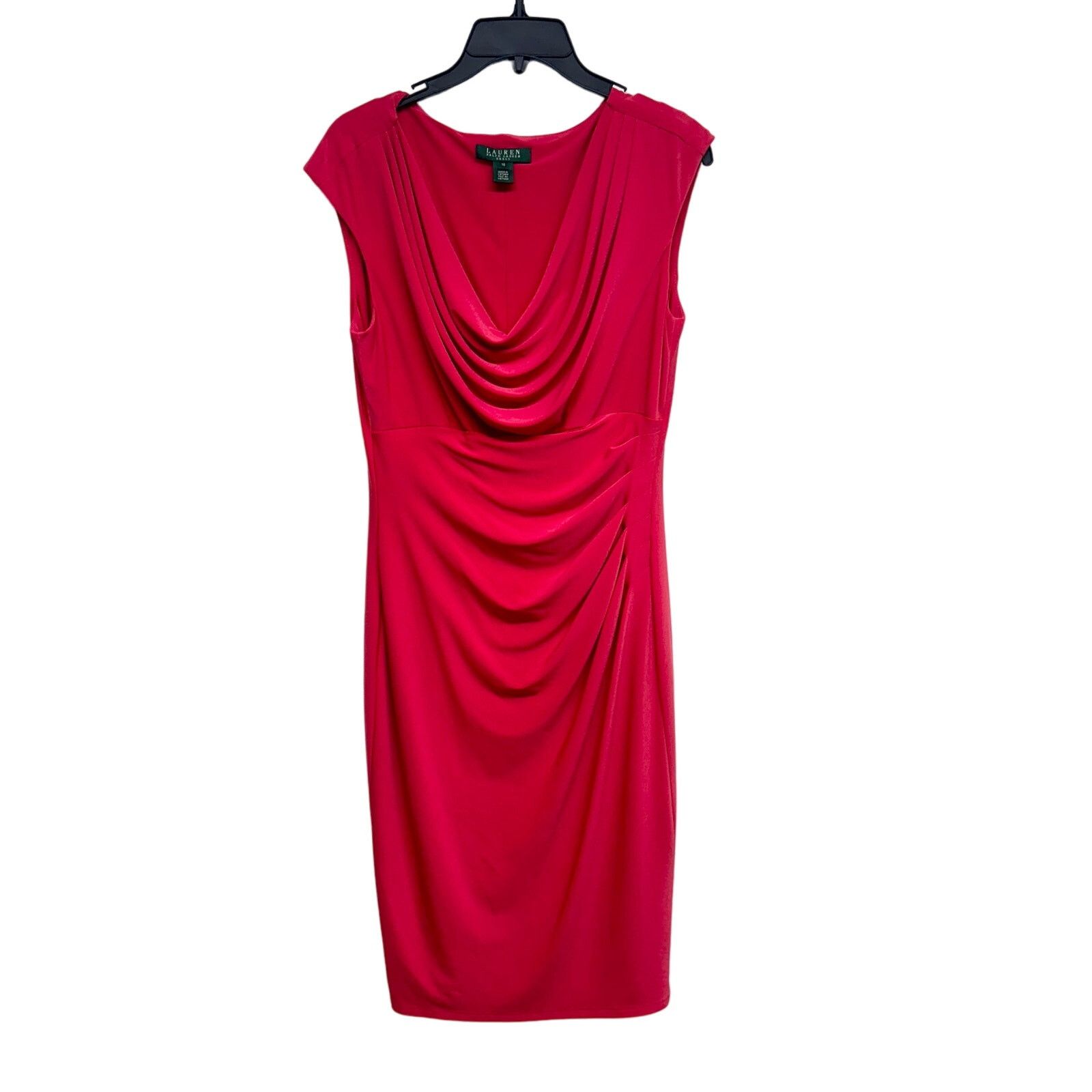 Lauren Ralph Lauren Lauren Ralph Lauren Dress Ruched Stretch Drape Neck Size 10 Size L / US 10 / IT 46 - 1 Thumbnail