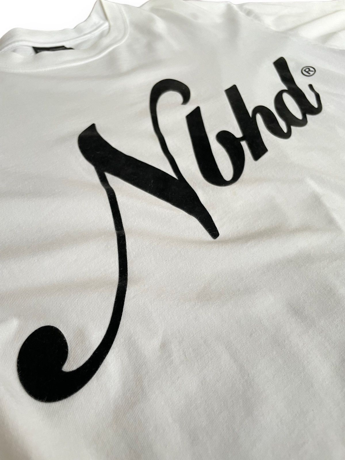 Vintage 02’ Neighbourhood Script Big Logo Velvet Tee