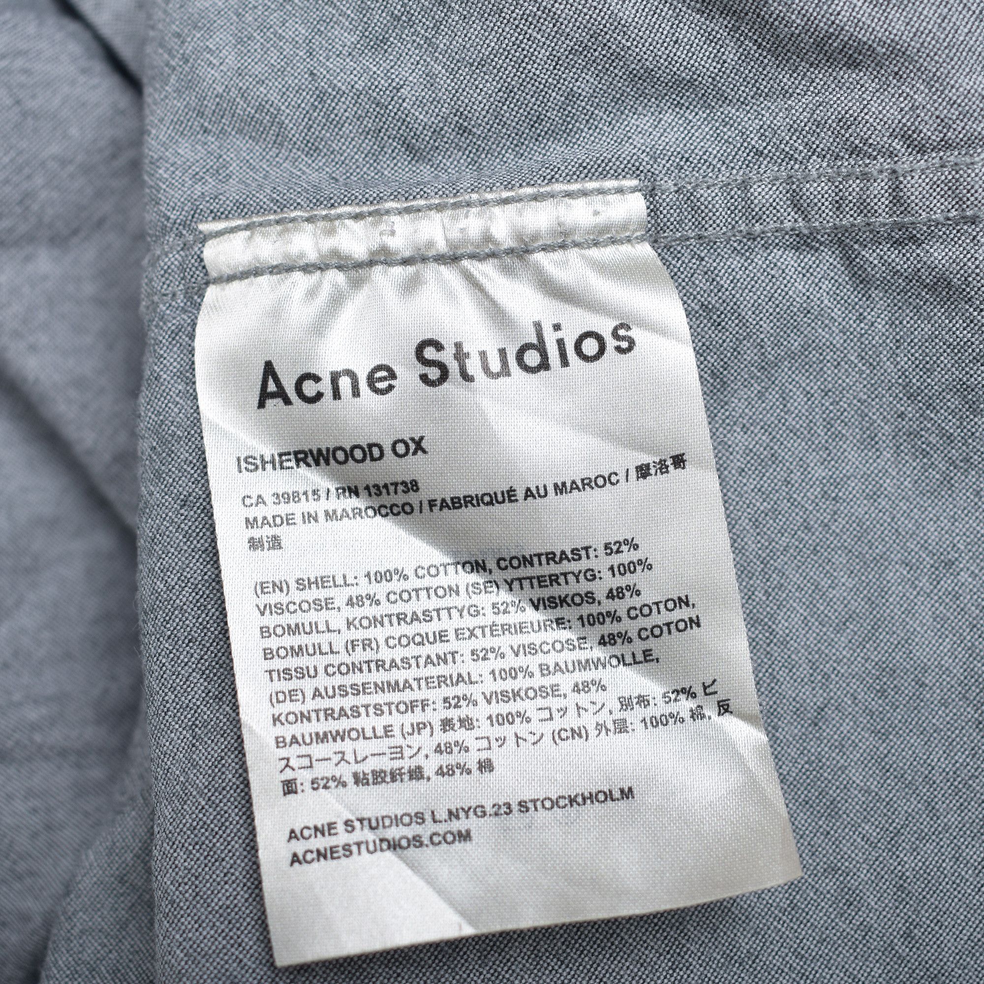 Acne Studios ACNE STUDIOS ISHERWOOD OXFORD SHIRT SIZE 52 Size US L / EU 52-54 / 3 - 4 Thumbnail