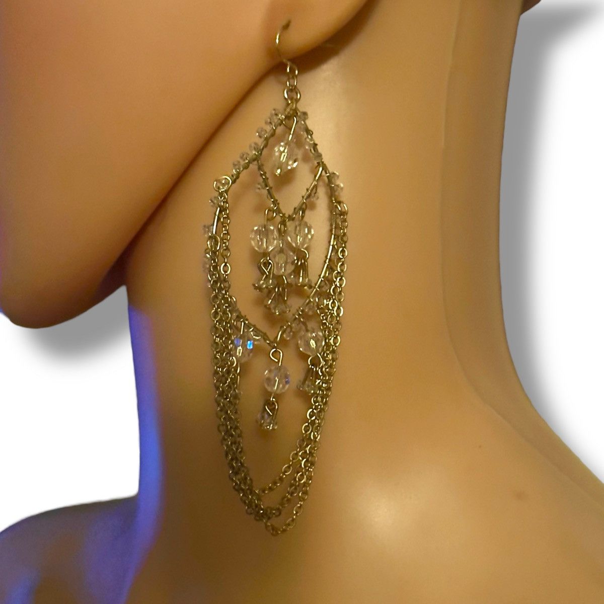 Macys M Style Lab chandelier chain earrings Size ONE SIZE - 3 Thumbnail