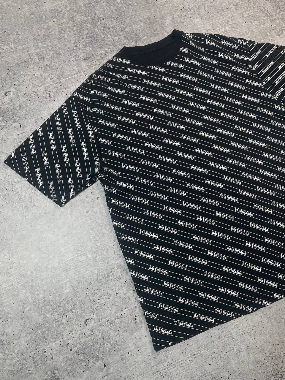 Balenciaga SS18 Balenciaga AOP Monogram Striped Logo Tee T-Shirt Y2K Size US XS / EU 42 / 0 - 2 Thumbnail