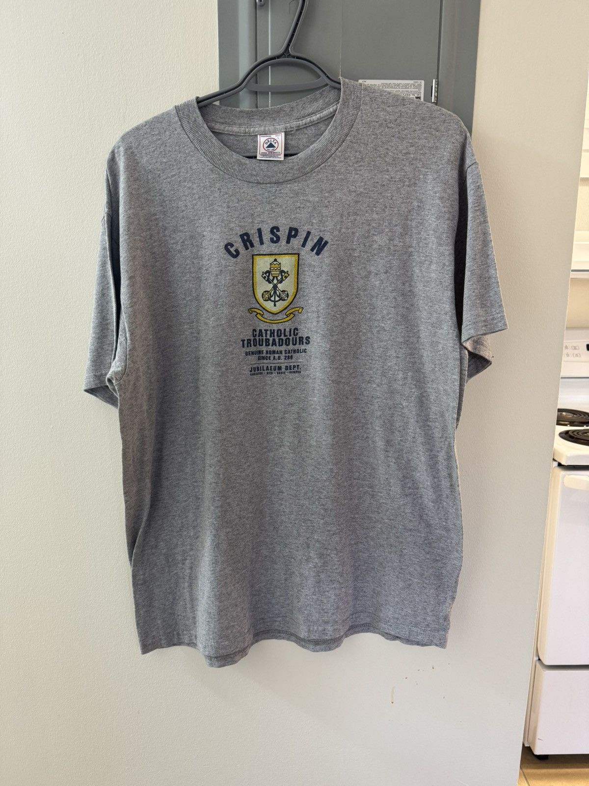 Delta × Vintage Delta Pro Weight Crispin Catholic Vintage Church Grey Tee Size US M / EU 48-50 / 2 - 5 Thumbnail
