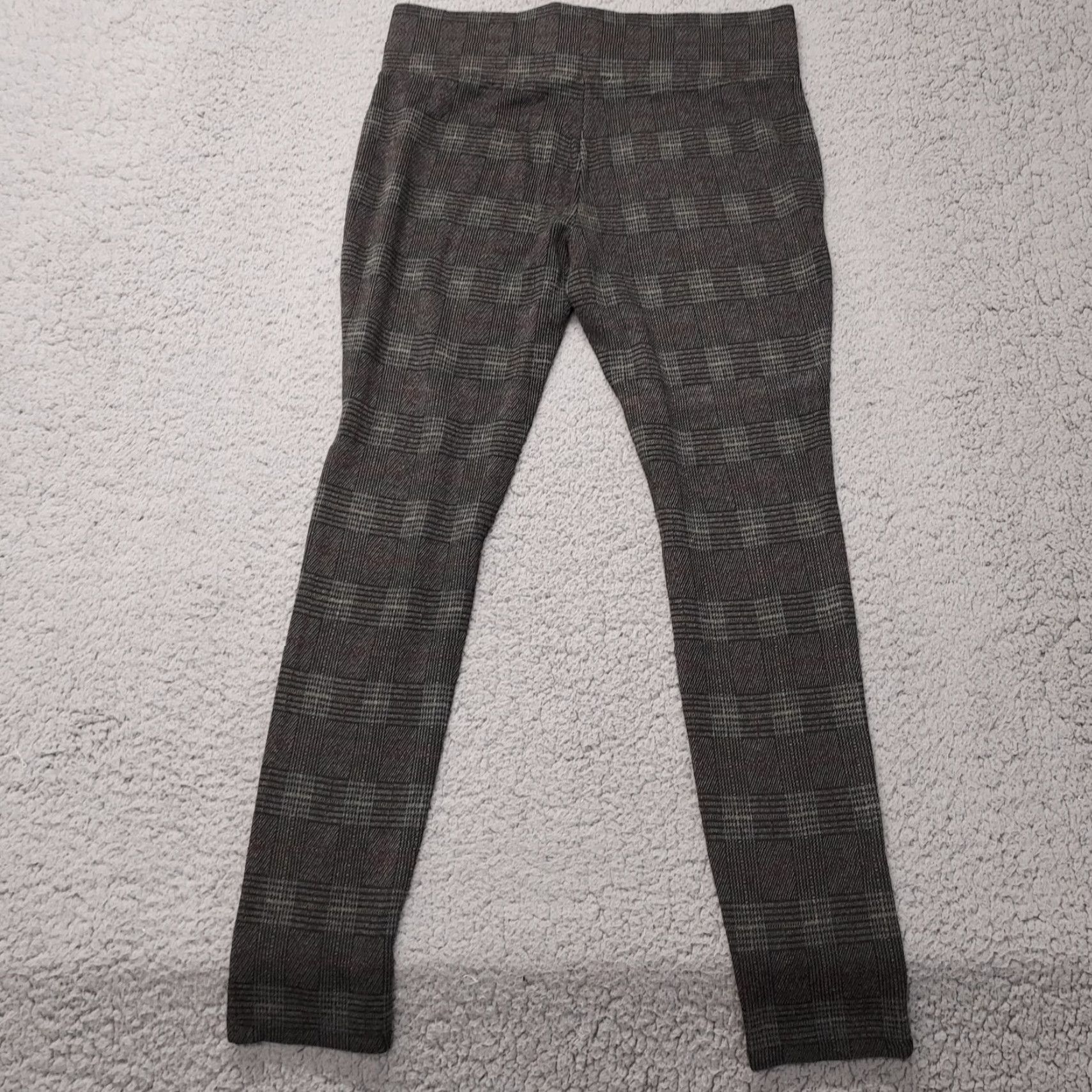 Vintage Tahari Women M Plaid High Waisted Leggings Pull On Pants Ankle Length Skinny Leg Style, Regular Fit, Cruise City Bohemian Preppy Size 32" / US 10 / IT 46 - 3 Thumbnail