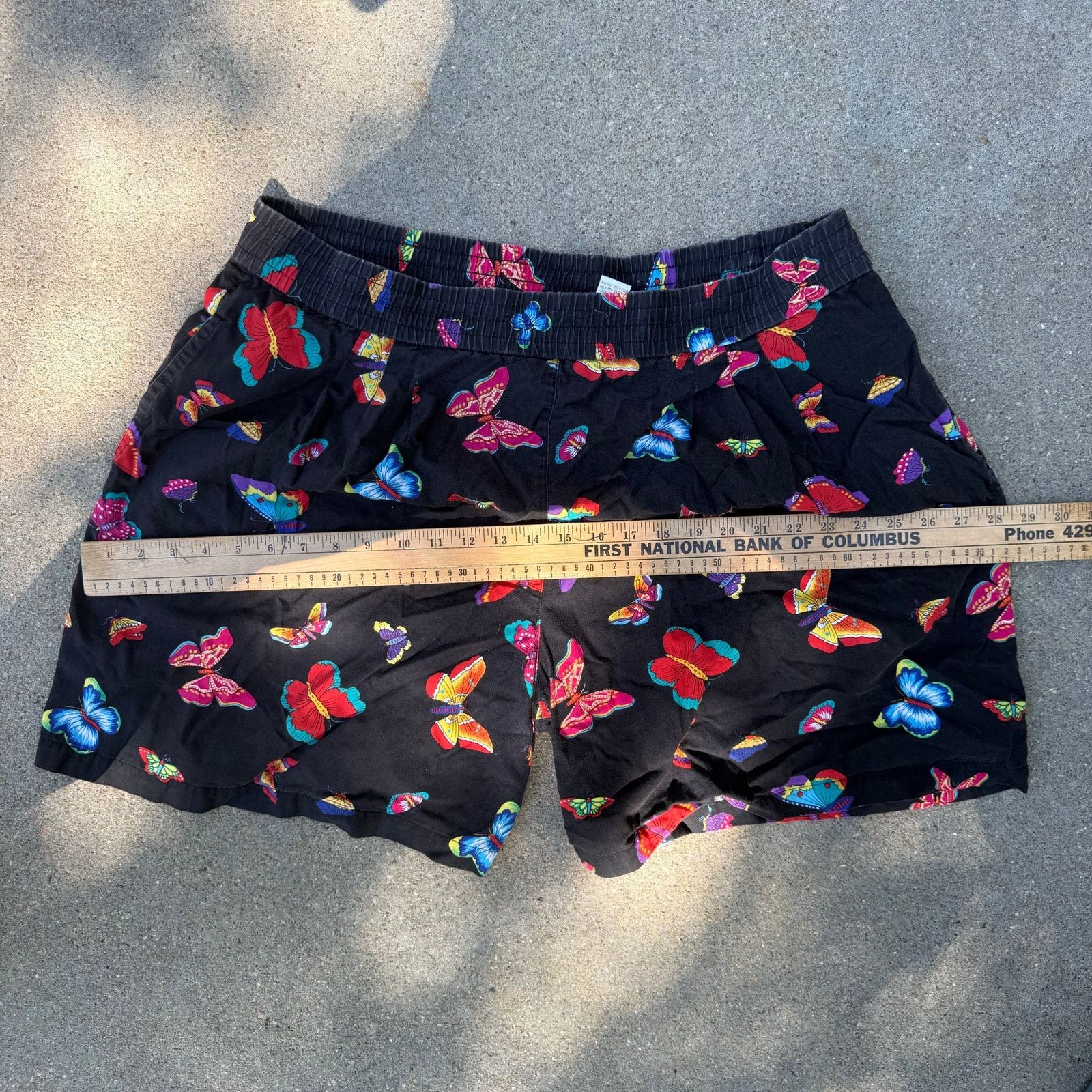 Vintage Butterfly All Over Print Button Up Blouse Shorts Set 1X Size XL / US 12-14 / IT 48-50 - 9 Thumbnail