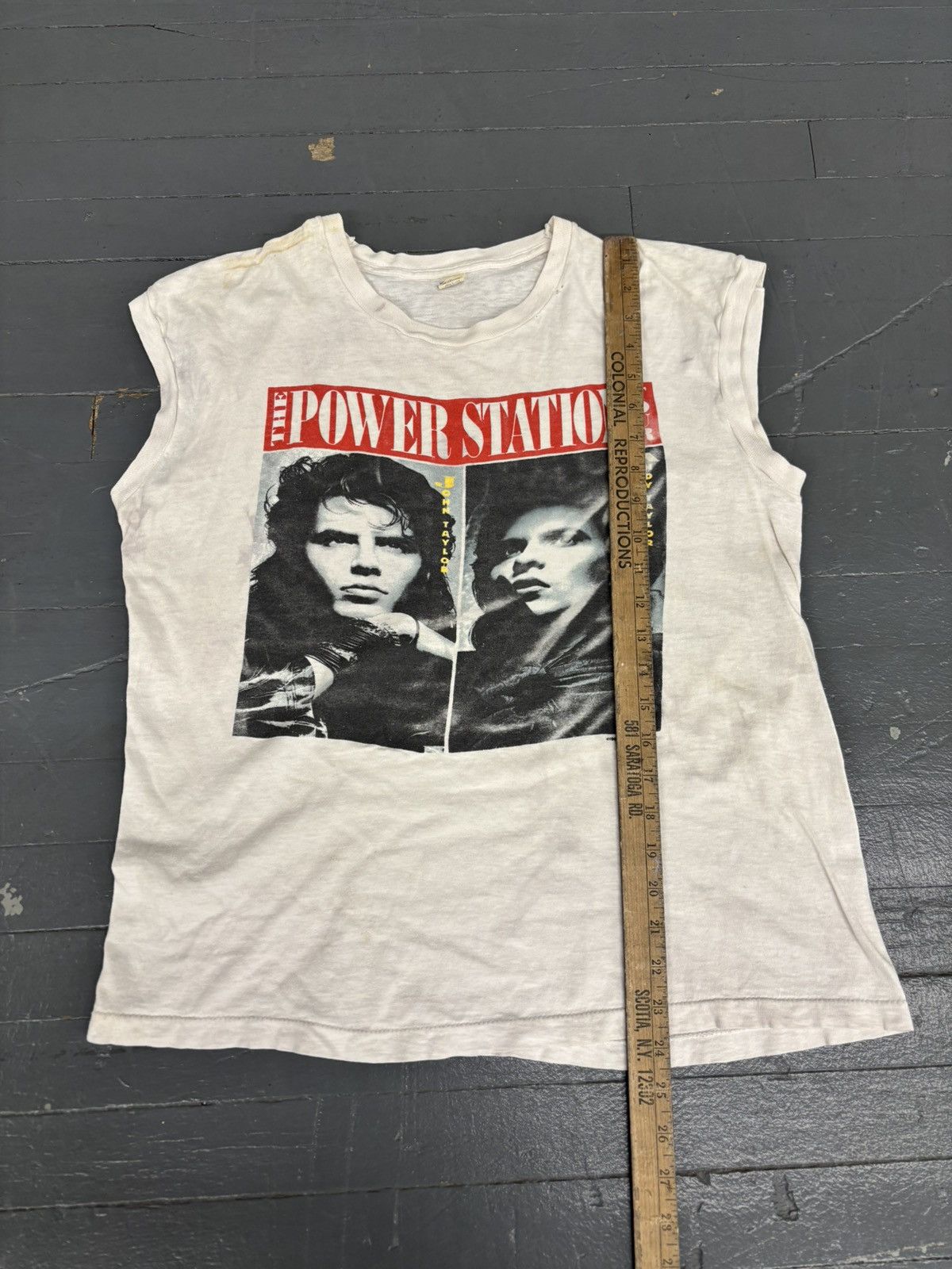 Band Tees × Vintage Vintage 1985 the power station tour sleeveless tee Size US XL / EU 56 / 4 - 5 Thumbnail