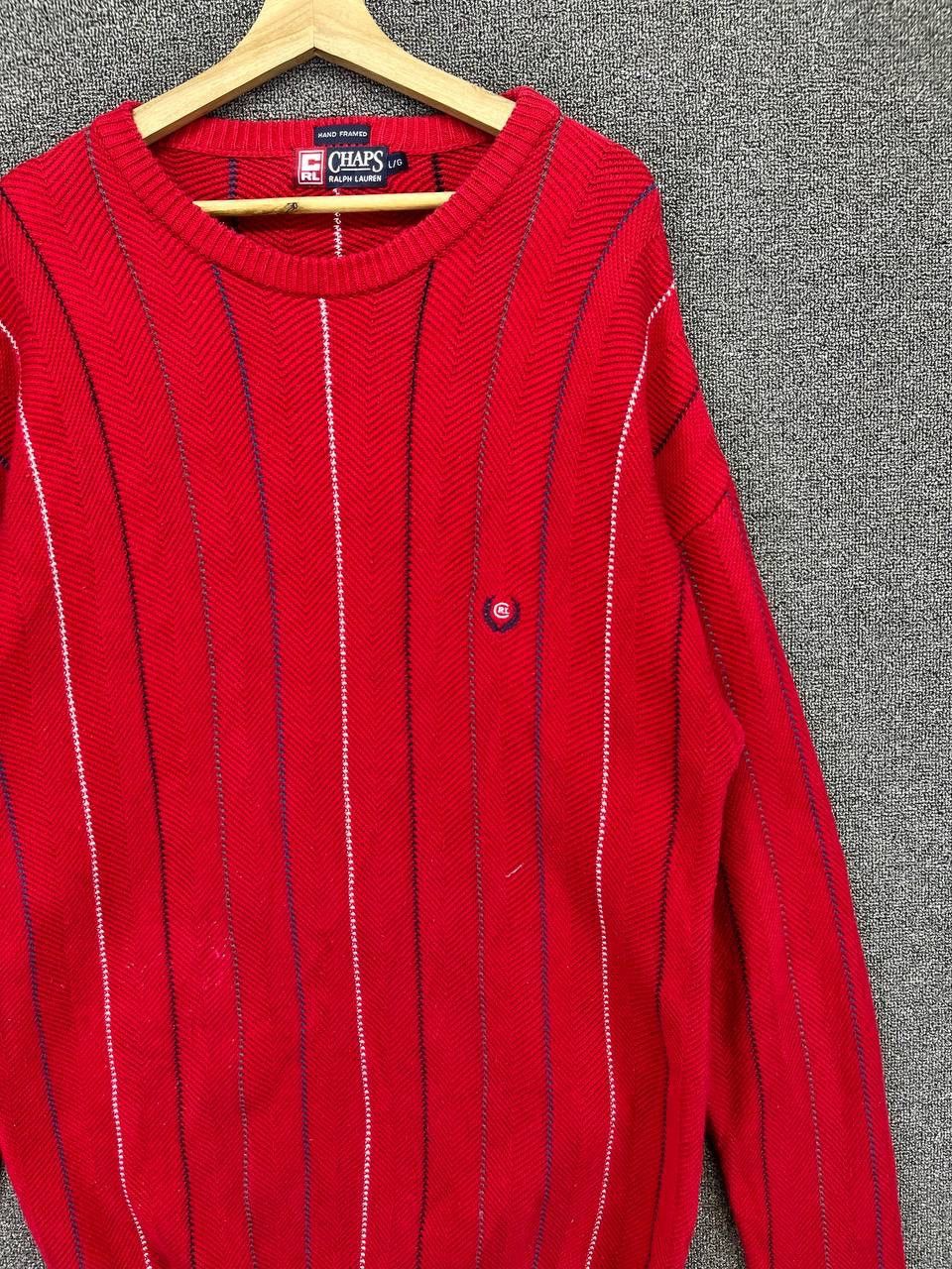 Chaps Ralph Lauren Vintage Chaps Ralph Lauren Hand Framed Knit Sweater Size US L / EU 52-54 / 3 - 4 Thumbnail