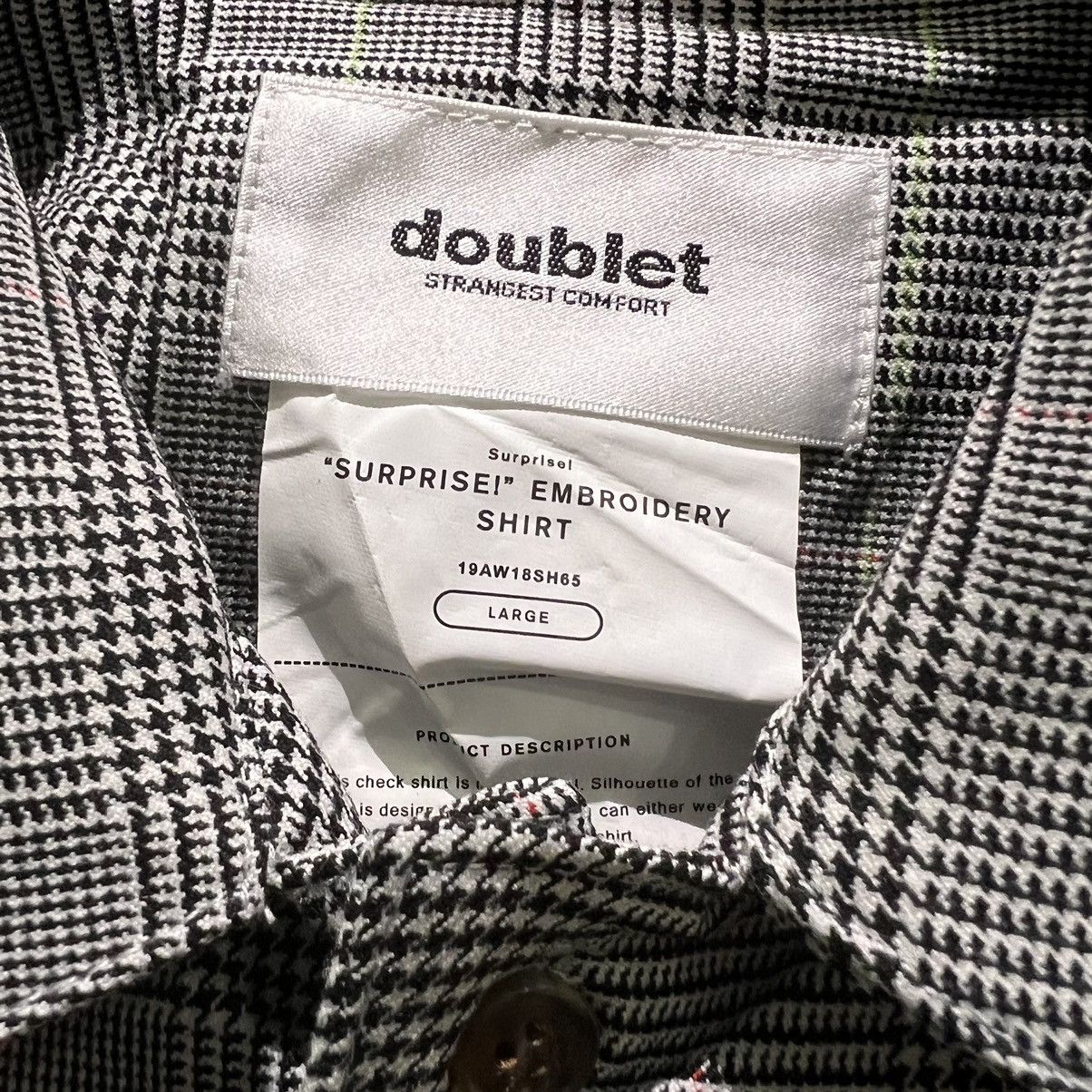 Doublet Oversized Gray "Surprise!" Embroidery Shirt Size US L / EU 52-54 / 3 - 8 Thumbnail