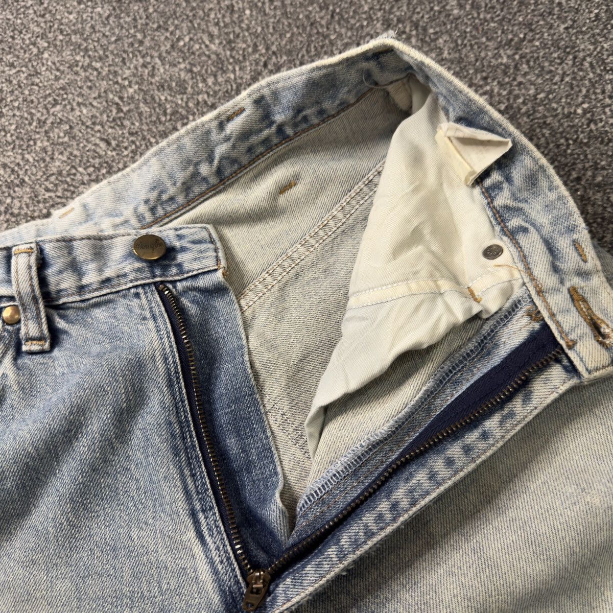 Denim & Co. Vintage 80s Selvedge Japanese Denim Wrangler Faded Wide Leg Size 28" / US 6 / IT 42 - 12 Thumbnail