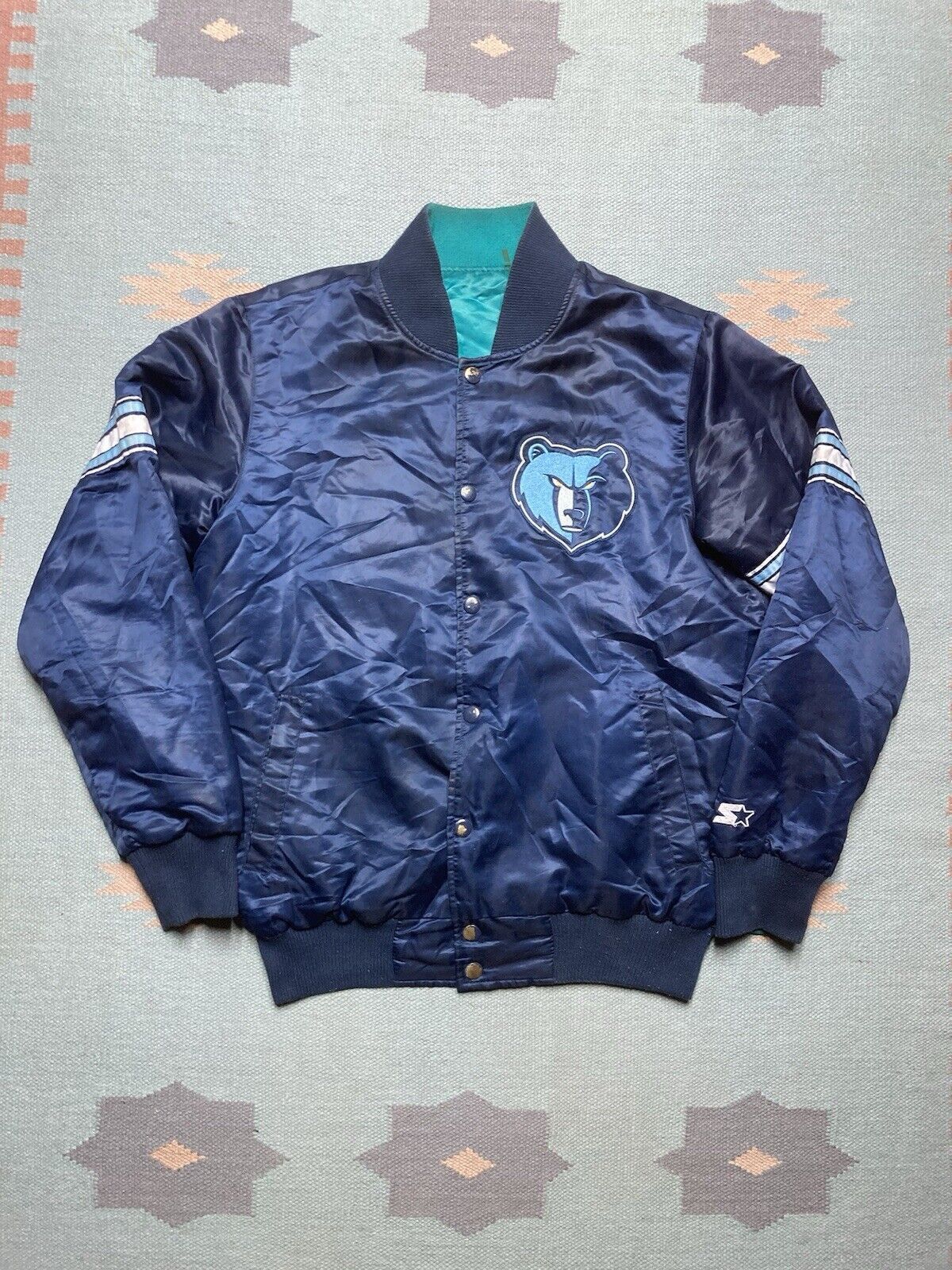 Starter × Vintage VTG starter satin jacket Vancouver Grizzlies reversible M Size US M / EU 48-50 / 2 - 6 Thumbnail