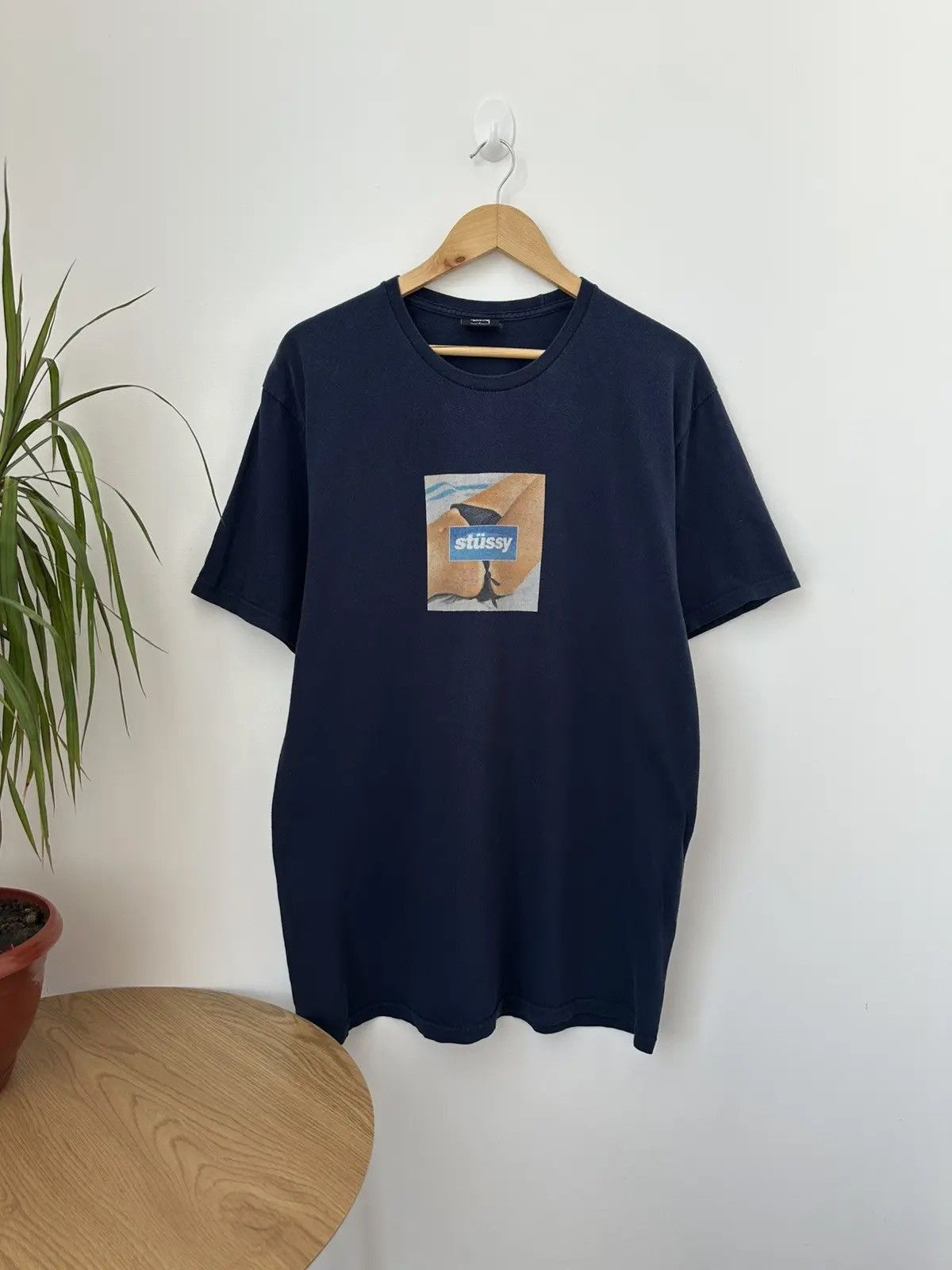 Stussy Vintage Stussy Blue Centr Logo Y2K T-Shirt Size US L / EU 52-54 / 3 - 1 Thumbnail