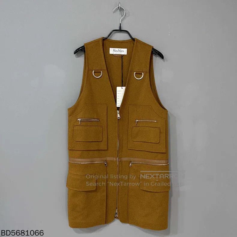 Max Mara Max Mara Camel Four Pocket Vest Jacket Size XS / US 0-2 / IT 36-38 - 1 Thumbnail