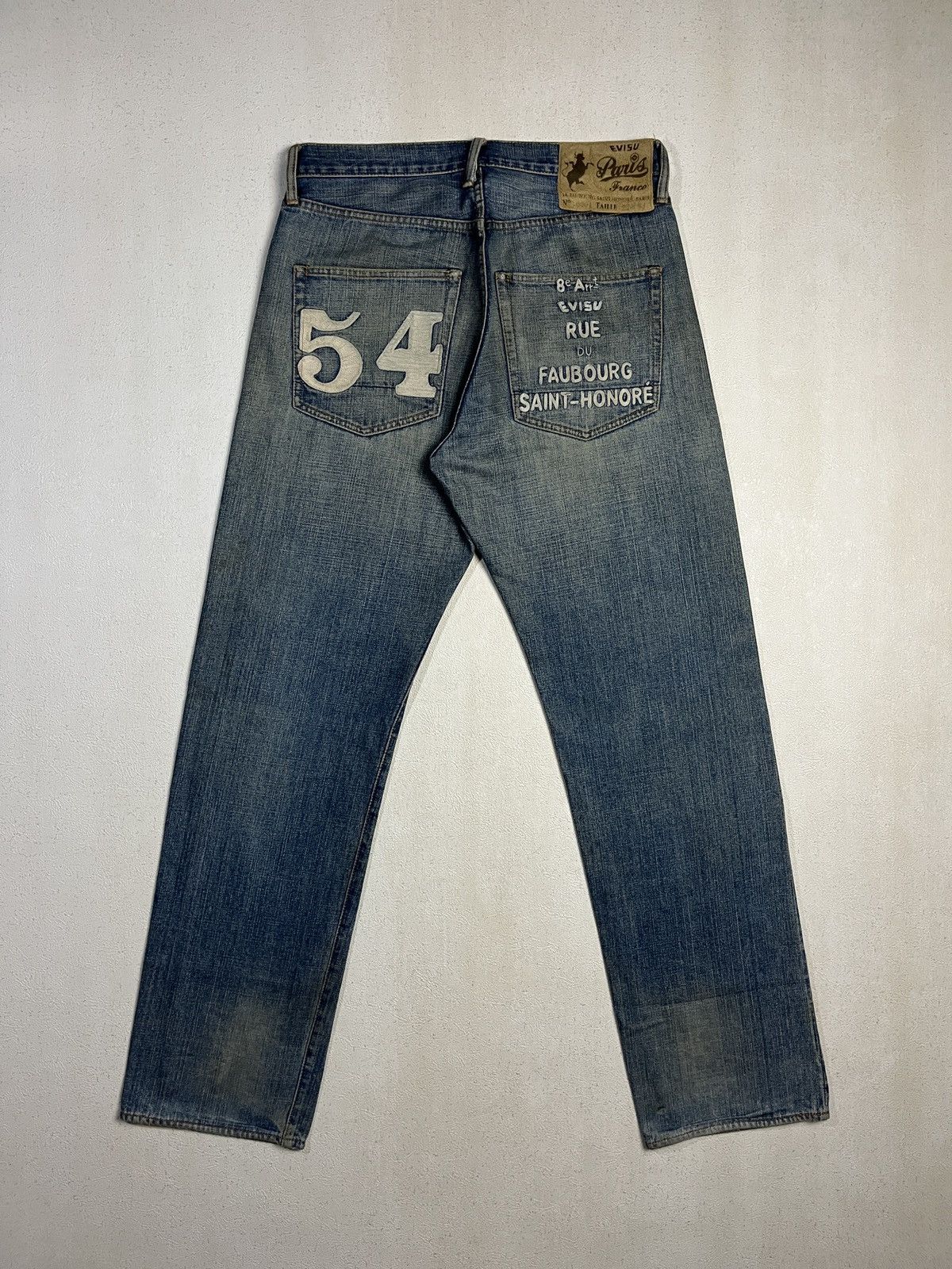 Evisu Evisu Paris Embroidered Dust-Wash Jeans Size US 32 / EU 48 - 1 Thumbnail