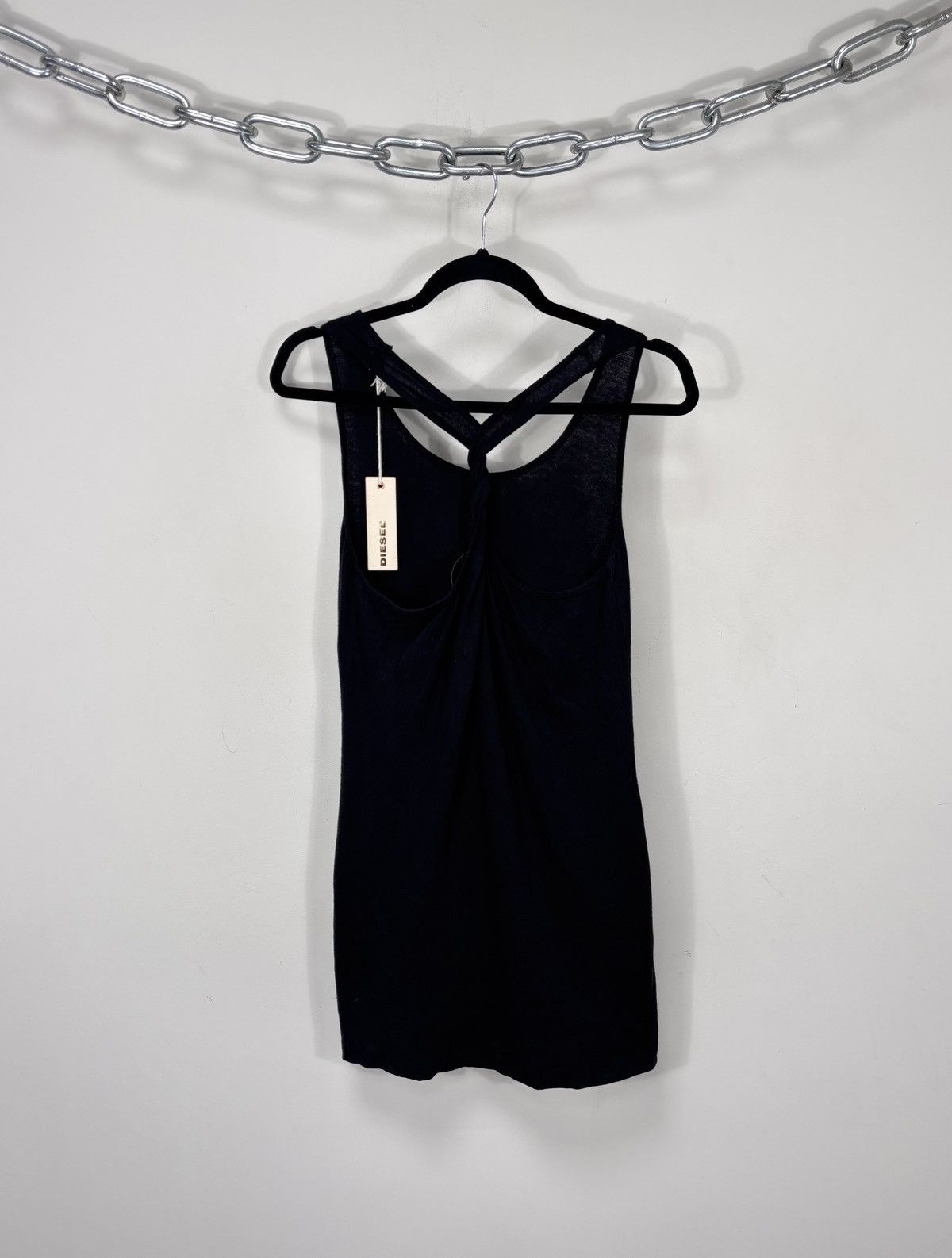 Diesel Diesel D-Amina NWT Women’s Black Sleeveless Open Mini Dress Size S / US 4 / IT 40 - 2 Thumbnail