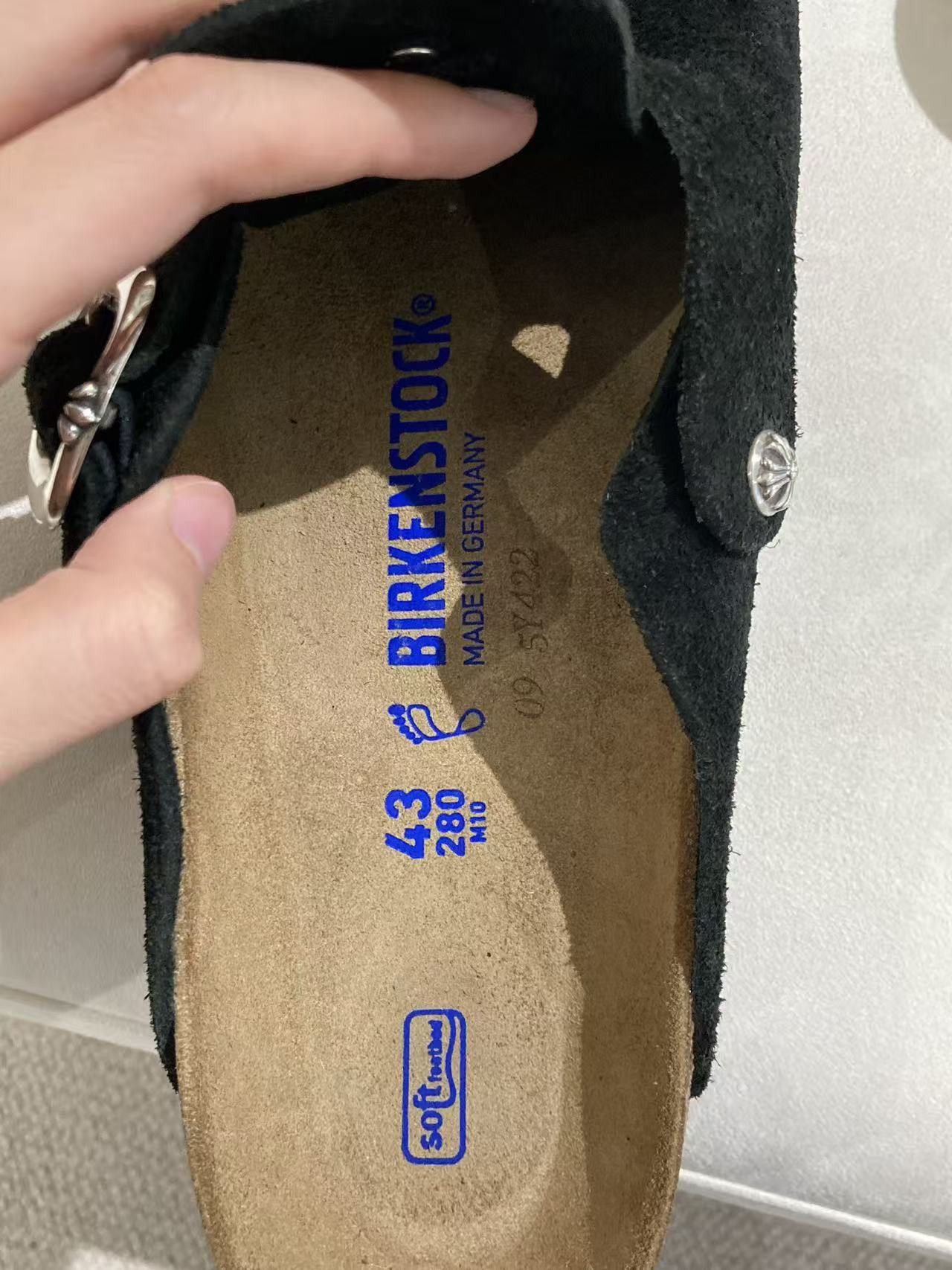Chrome Hearts Chrome Hearts Birkenstock Silver Dagger Buckle Suede Sandals Size US 10 / EU 43 - 11 Thumbnail