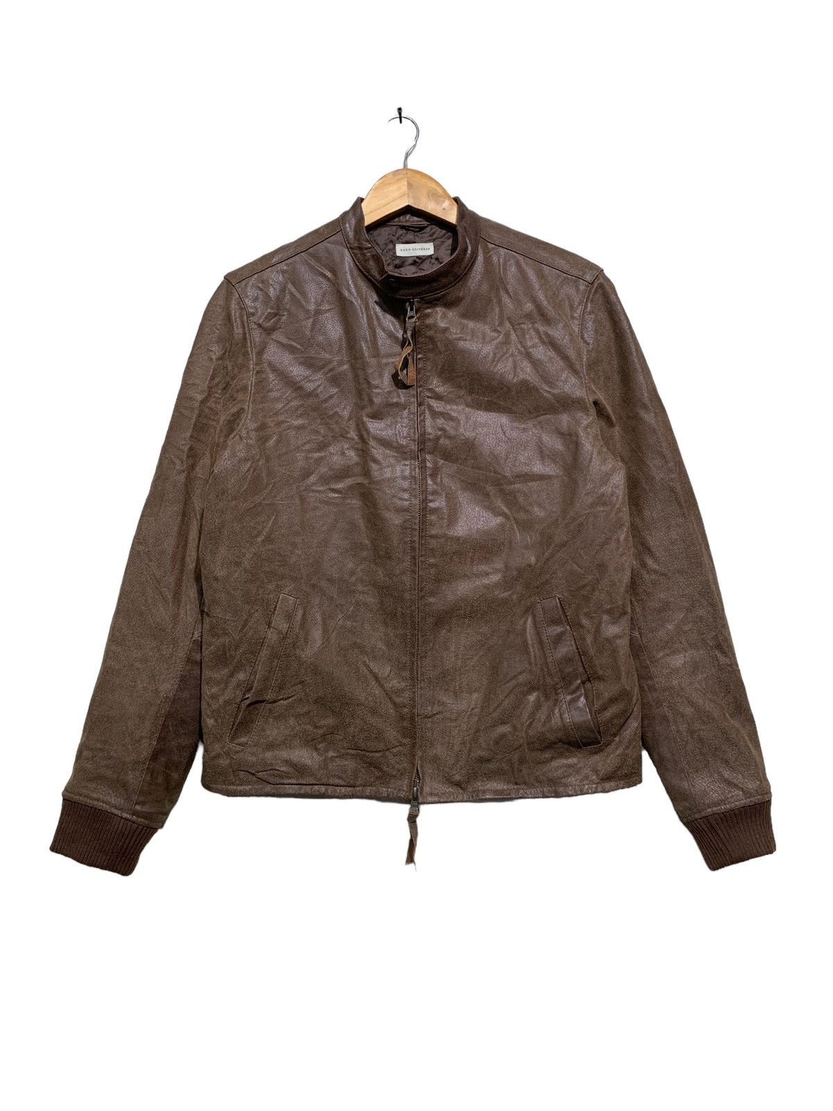NANO UNIVERSE / lether riders jacket S-M