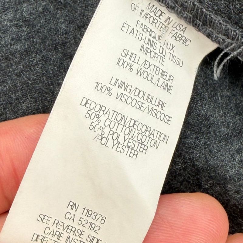 Helmut Lang Helmut Lang Sonar Shawl Collar Gray Wool Moto Jacket LARGE Size L / US 10 / IT 46 - 6 Thumbnail