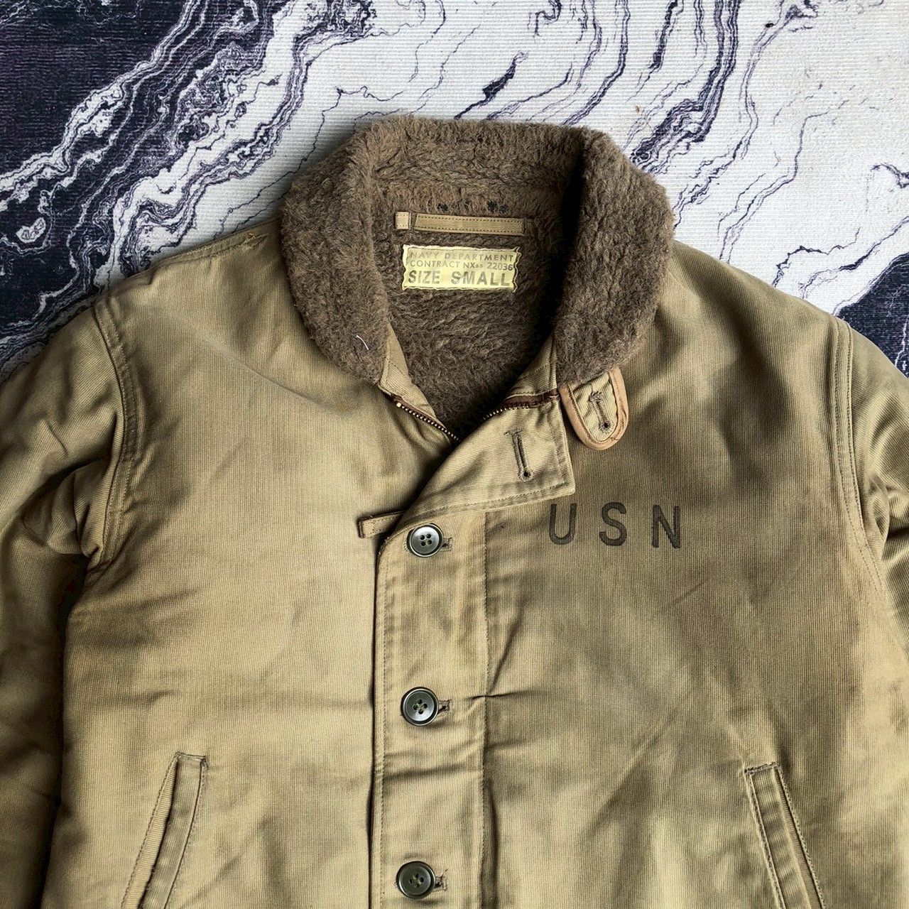Buzz Rickson's Vintage Buzz Rickson’s USN N1 Deck Jacket Alpaca Lined Size US S / EU 44-46 / 1 - 4 Thumbnail