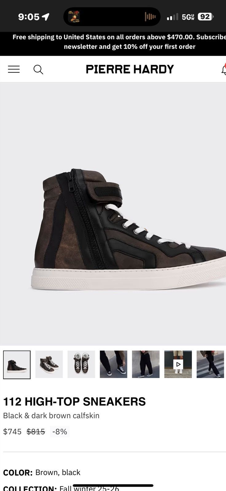 Pierre Hardy Pierre Hardy 112 High Top Sneakers size 9.5 Size US 9.5 / EU 42-43 - 8 Thumbnail