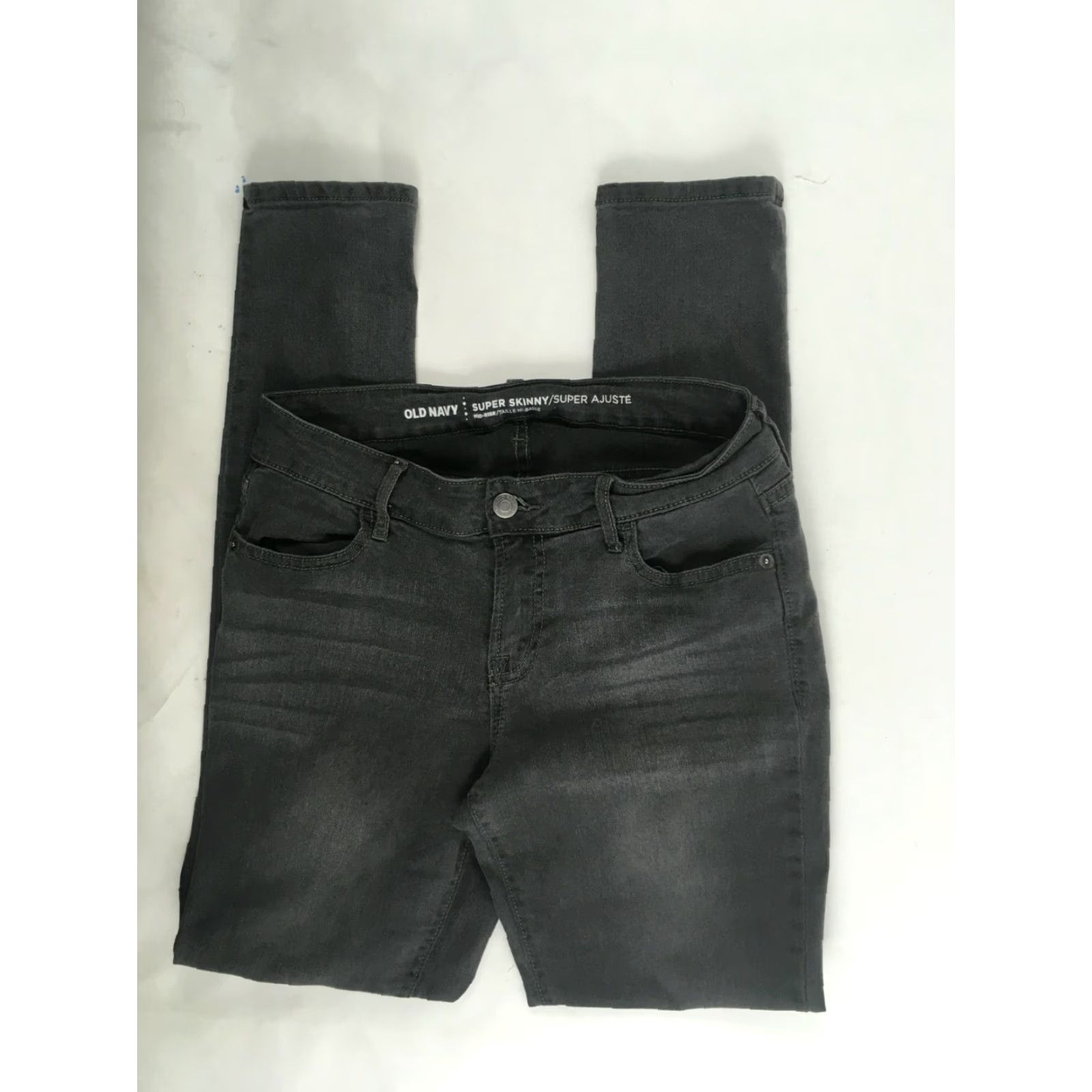 Old Navy Old Navy Jeans Women's Super Skinny Dark Wash Mid Rise Size 27 Denim Pants Gray Gray Denim Classic Solid 90s? Size 27" / US 4 / IT 40 - 2 Thumbnail