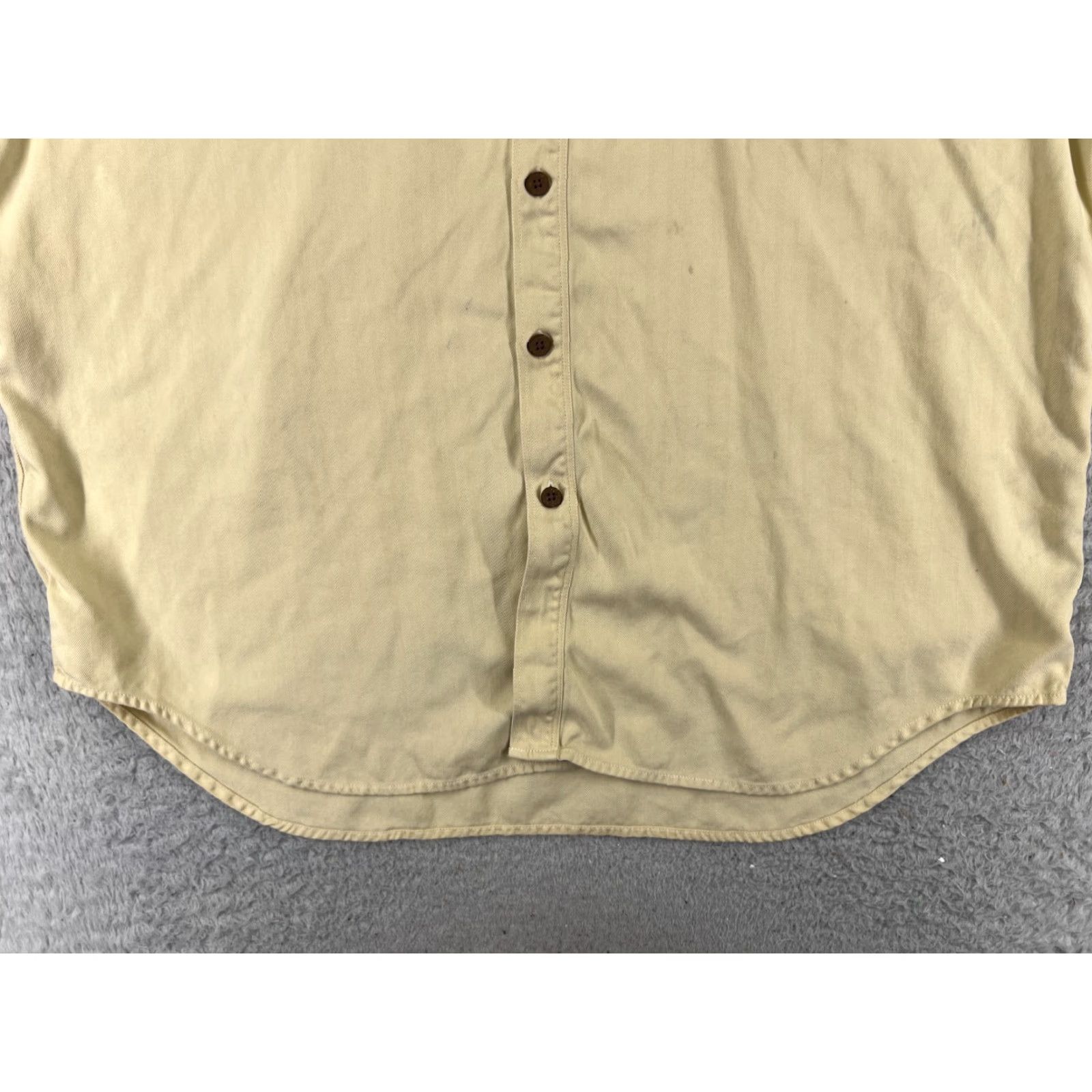 Tommy Bahama Tommy Bahama Shirt Men XL Yellow Long Sleeve Silk Herringbone Button-Up Comfortable Casual Hawaii Resort - Mens Size US XL / EU 56 / 4 - 5 Thumbnail