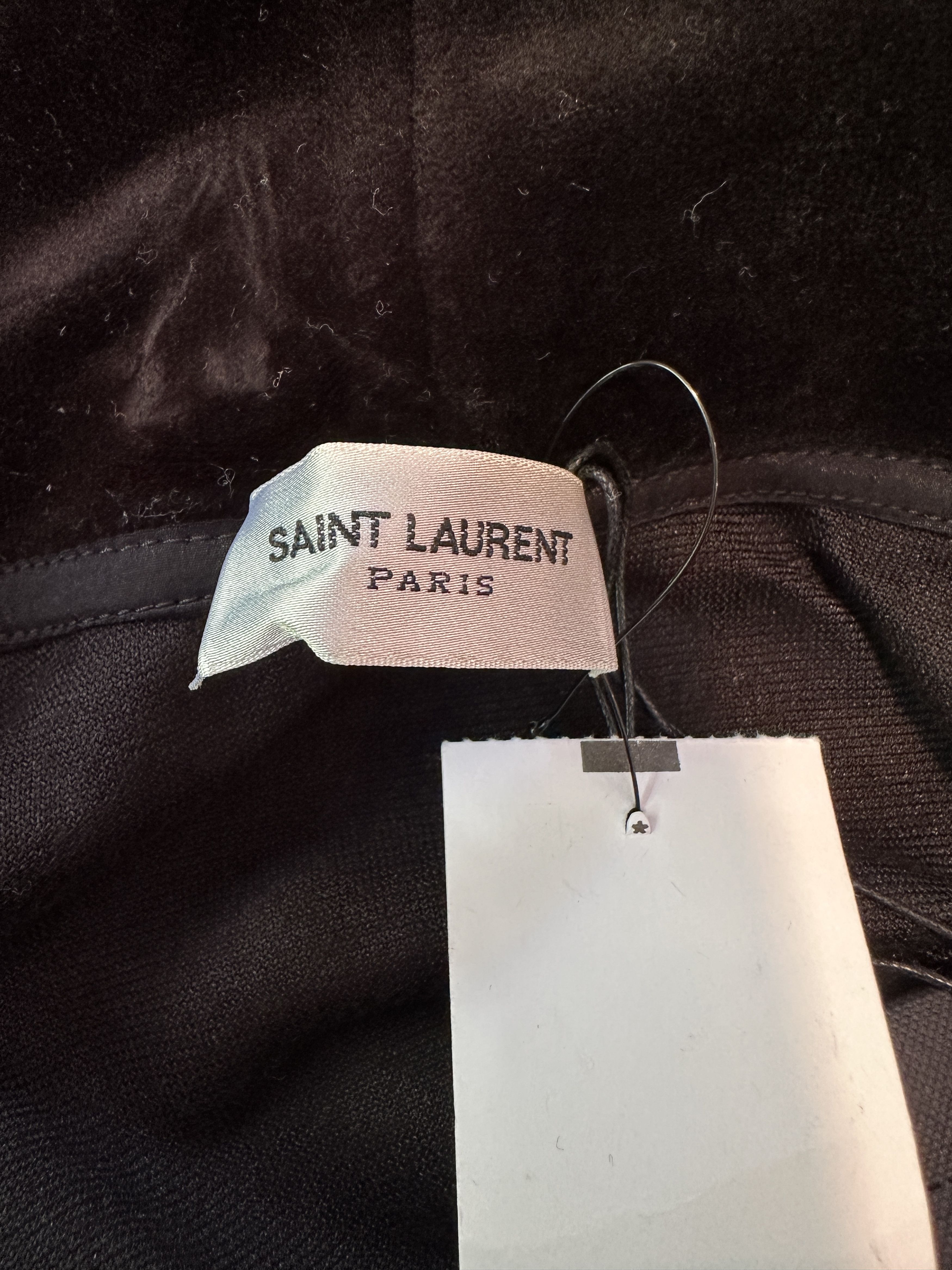 Saint Laurent Paris SAINT LAURENT ANTHONY VACCARELLO BLACK VELVET BURNOUT HOODIE Size US M / EU 48-50 / 2 - 4 Thumbnail