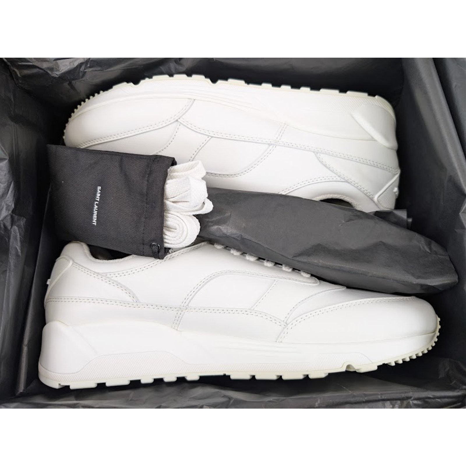 Saint Laurent Paris o1rshd1 Bump Low-Top Sneakers in Blanc Optique / Bianco Size US 10 / EU 43 - 22 Thumbnail