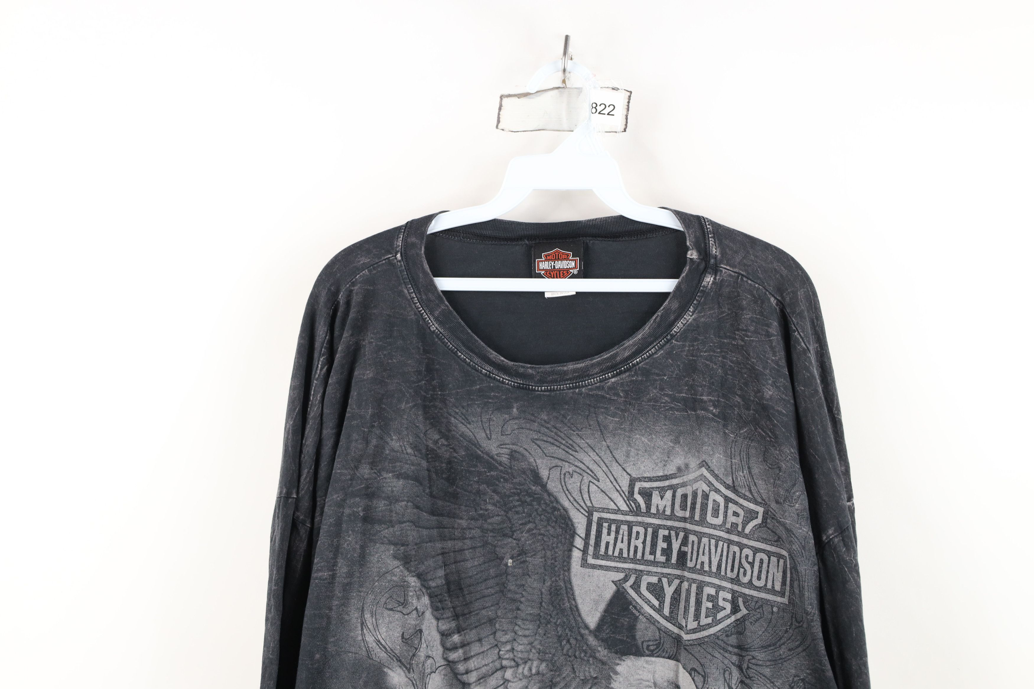 Harley Davidson Vintage Y2K Harley Davidson Wash Long Sleeve T-Shirt USA Size US XXL / EU 58 / 5 - 2 Thumbnail
