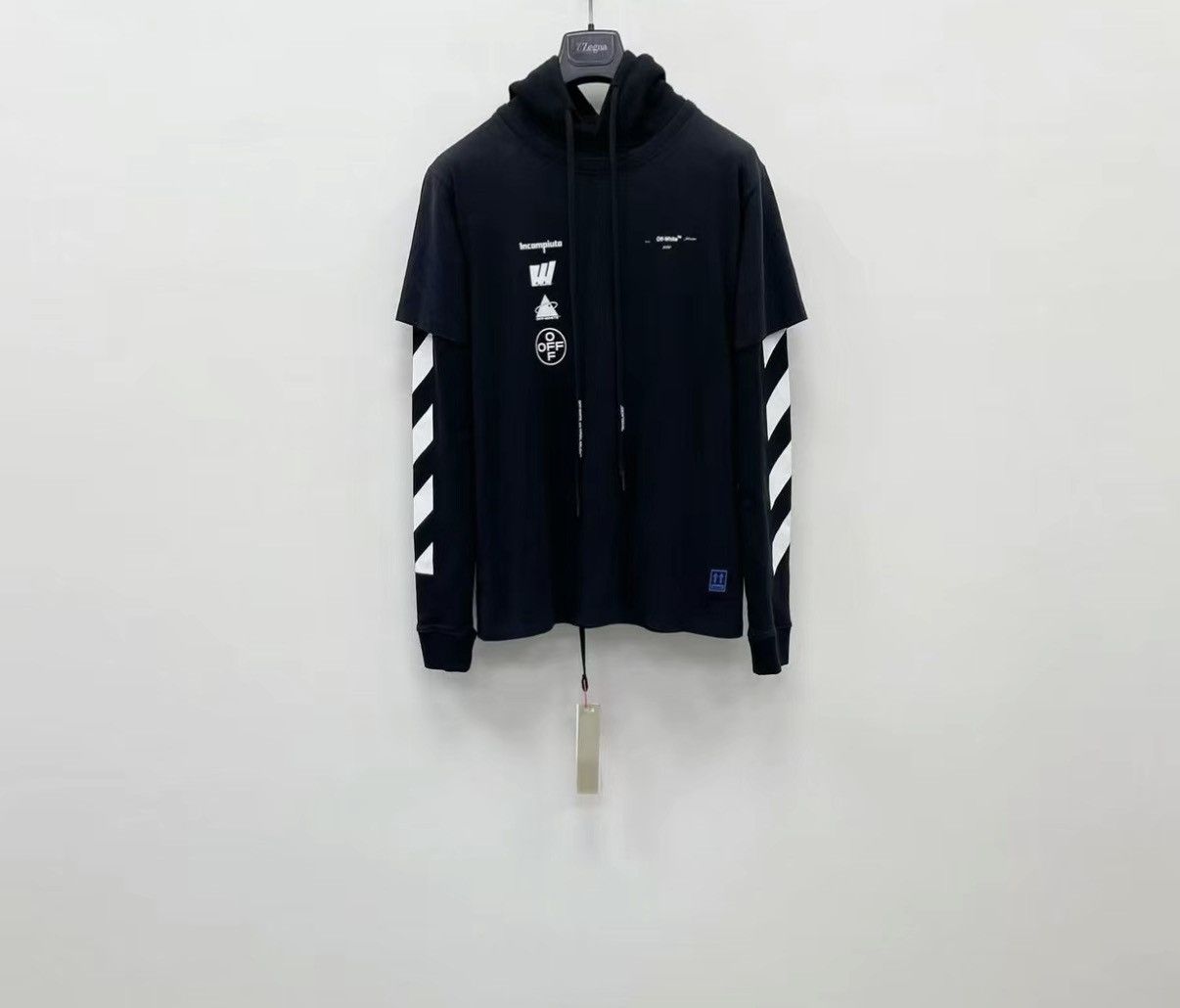 Off-White OFF-WHITE 100% Cotton Hooded Sweatshirt J30 Size US XS / EU 42 / 0 - 3 Thumbnail