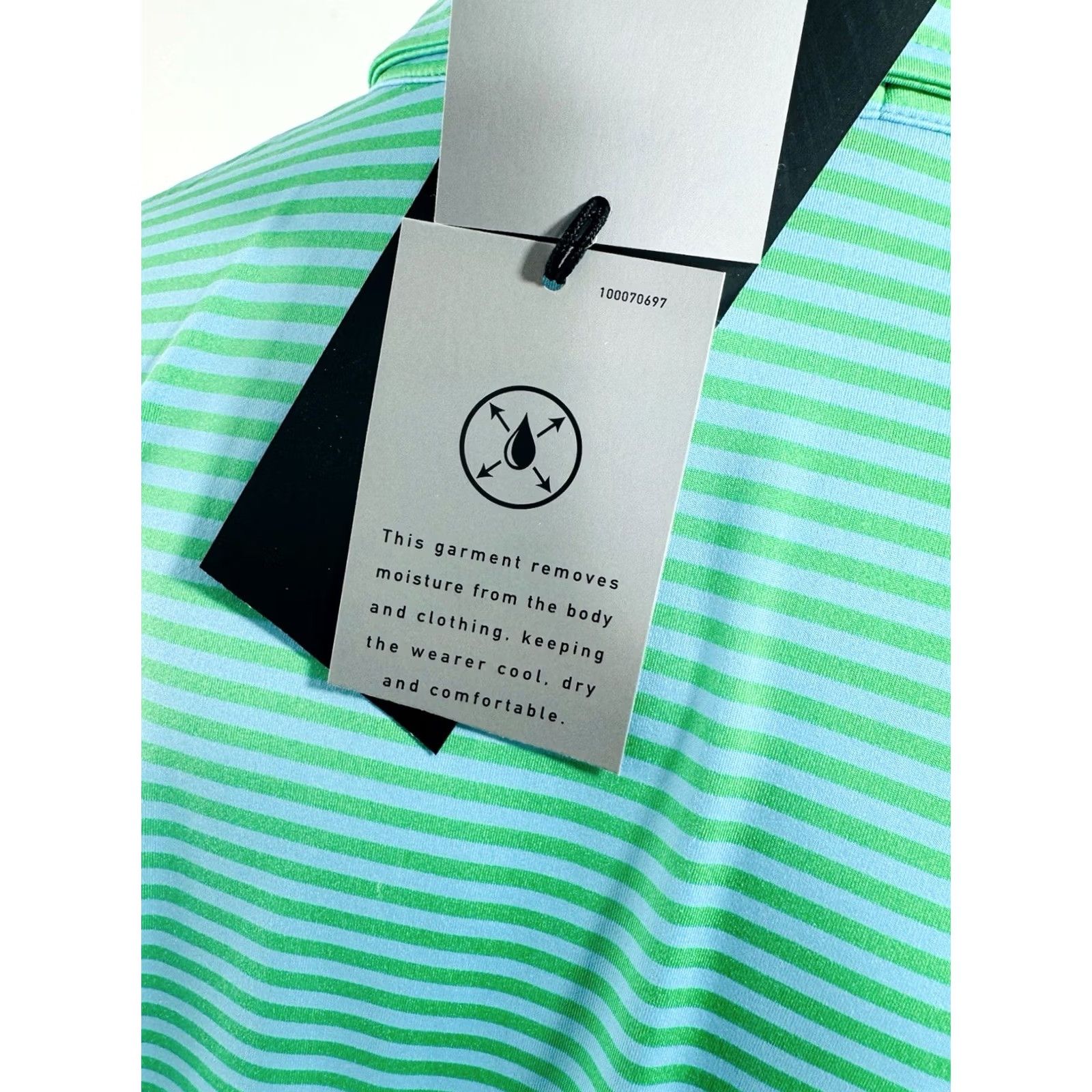 Ralph Lauren Ralph Lauren Polo Golf Shirt - RLX Striped UV / Wicking, Golf Polo, Blue / Green, L, Men Size US L / EU 52-54 / 3 - 7 Thumbnail