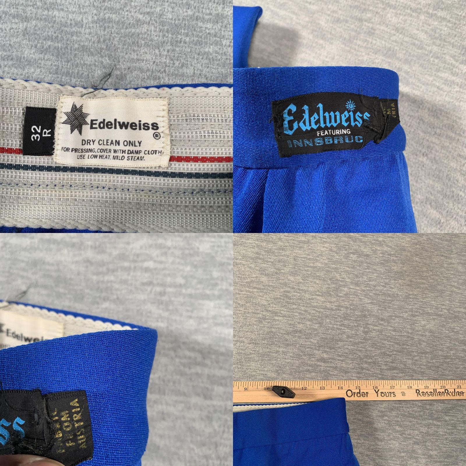 Vintage Edelweiss Pants 32 Blue Stripe Stirrup Zip Pocket Uniform Innsbruck Mens Size US 32 / EU 48 - 8 Thumbnail