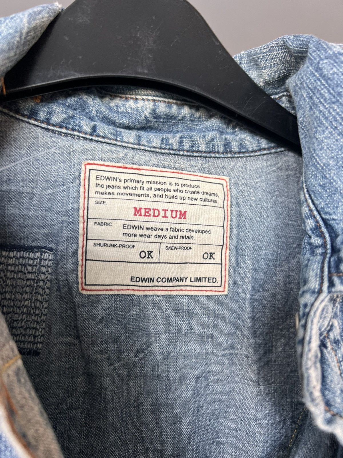 Edwin × Vintage Vintage Edwin Distressed Japanese Shirt Size US M / EU 48-50 / 2 - 9 Thumbnail