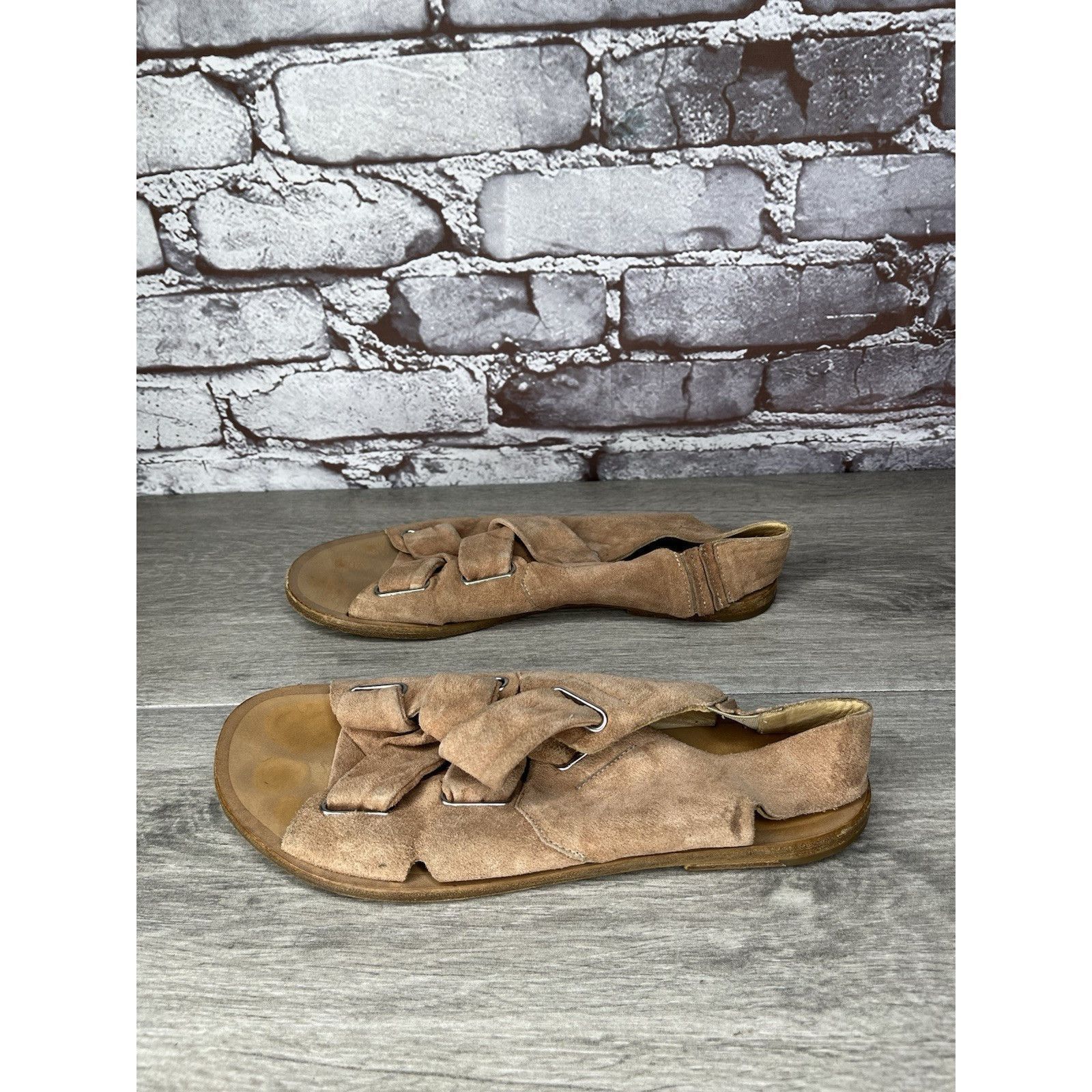 Rag & Bone Rag & Bone Pink Salmon Suede Leather Strap Flats Sandals Wom Size US 6.5 / IT 36.5 - 19 Thumbnail