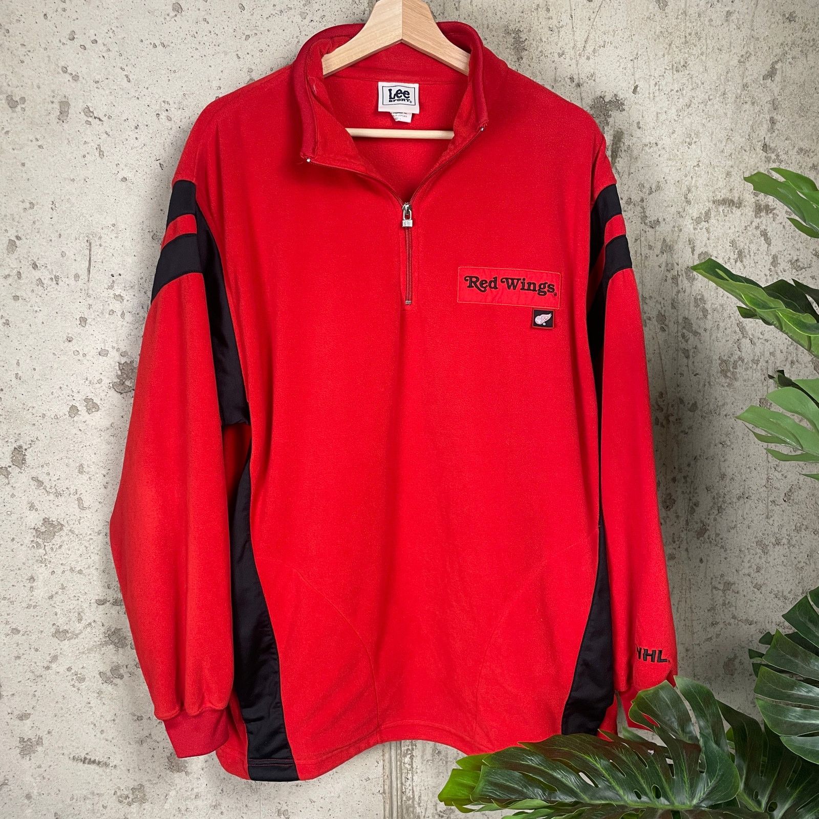 Lee L 90s Lee Sport Detroit Red Wings NHL Quarter Zip Fleece Size US L / EU 52-54 / 3 - 1 Thumbnail