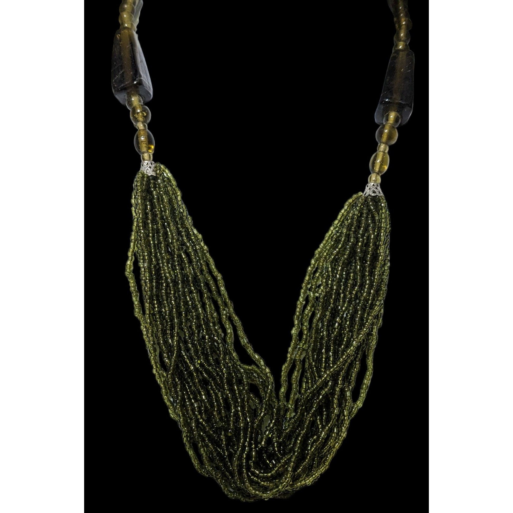 Other Charming Charlie Green Glass Beaded Necklace And Earring Set Size ONE SIZE - 1 Thumbnail