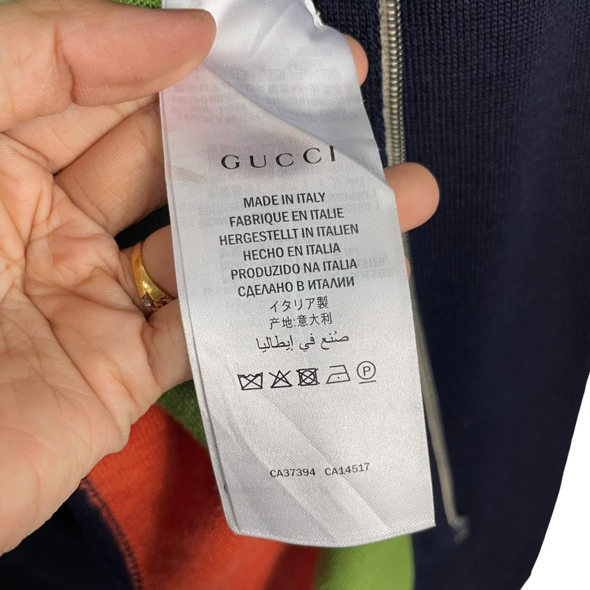 Gucci Gucci Logo-Appliquéd Striped Wool Zip-Up Sweater Jacket Size US L / EU 52-54 / 3 - 20 Thumbnail